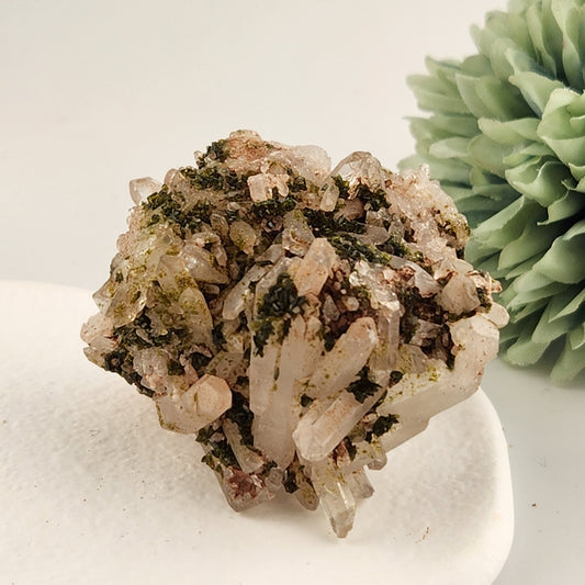 Epidote on Quartz