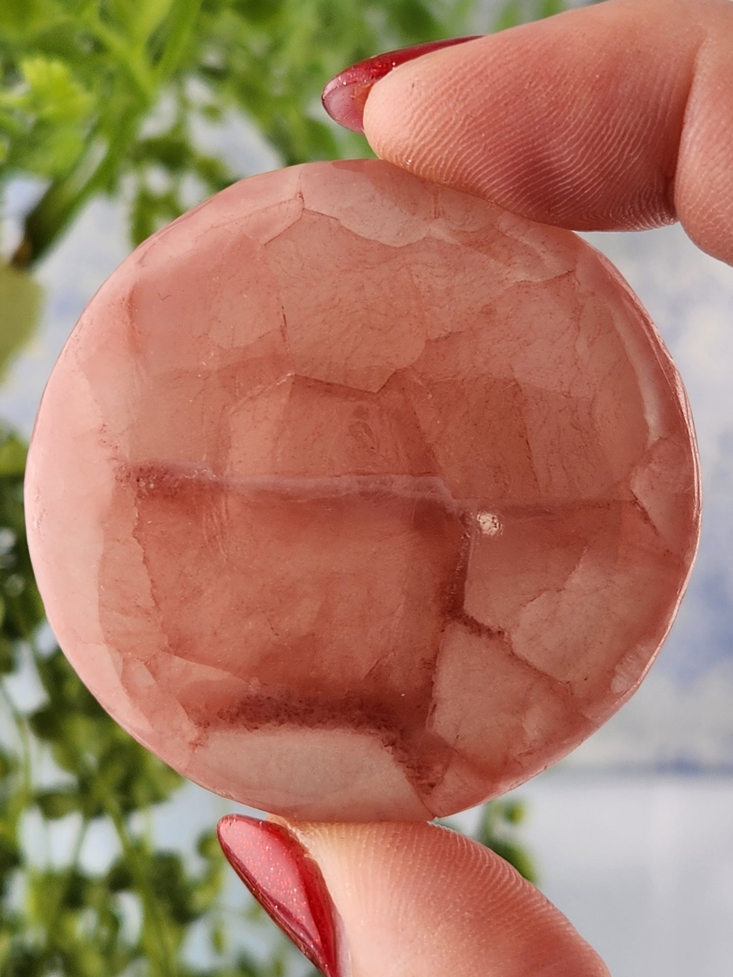 Rose Calcite Flat Stone