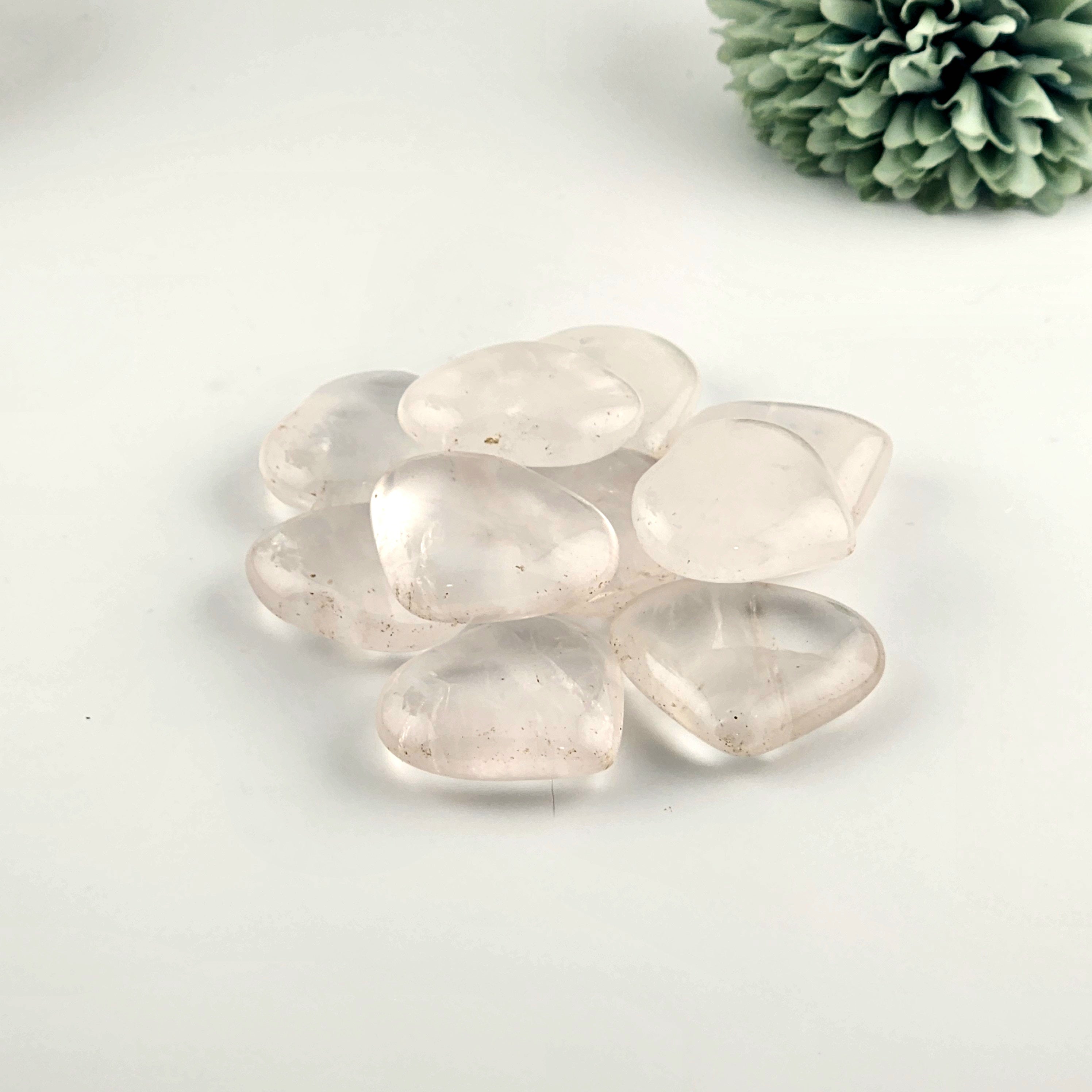 Ice Rose Quartz Mini Hearts