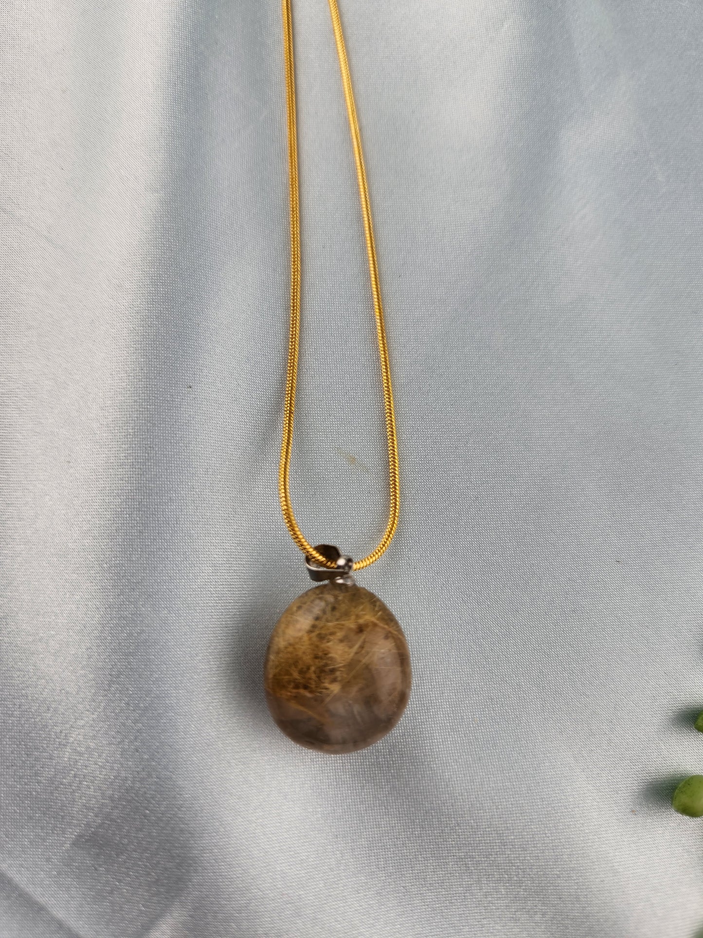 Gold Rutile Pendant