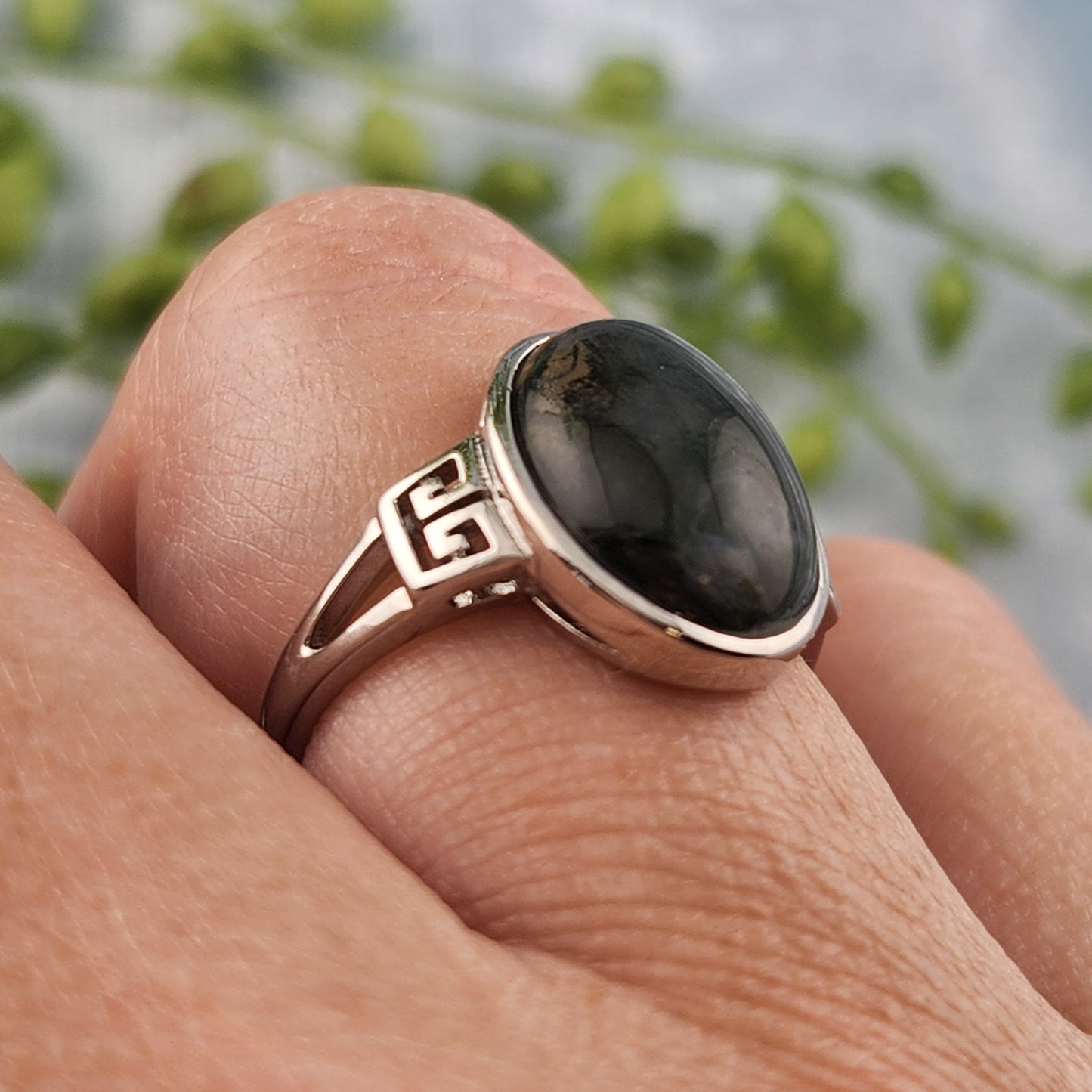 Moss Agate Ring (1.2)