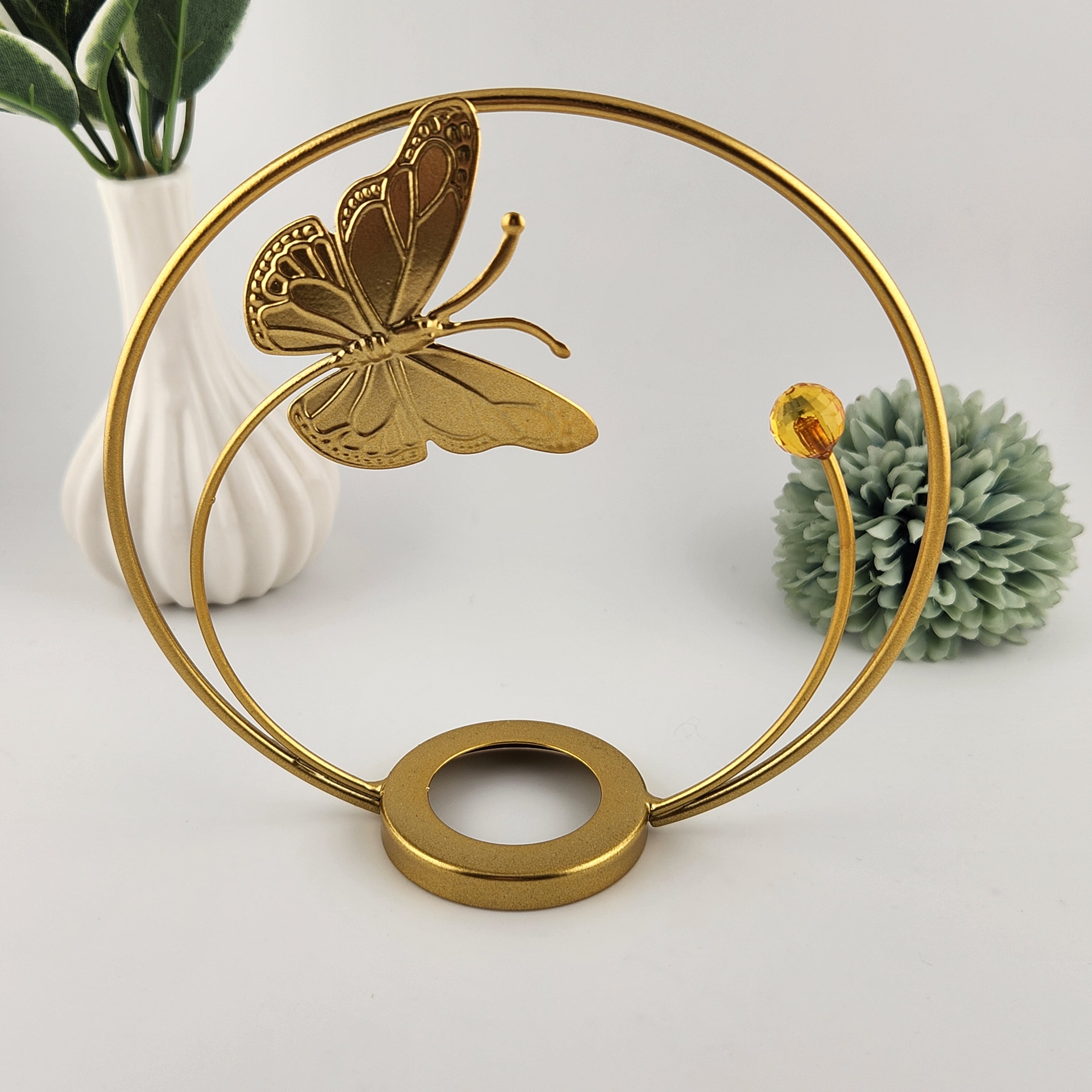 Gold Butterfly Sphere Holder