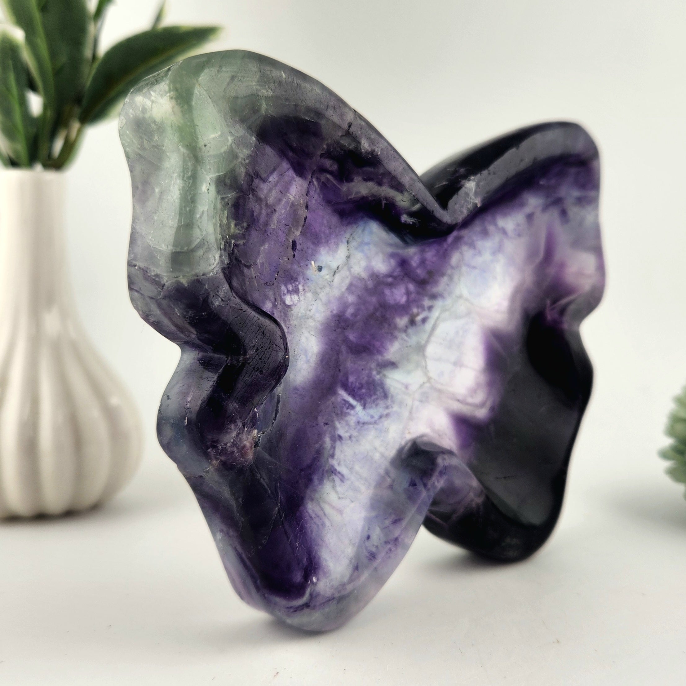 Fluorite Butterfly Bowl - *Misfit - natural inclusion*