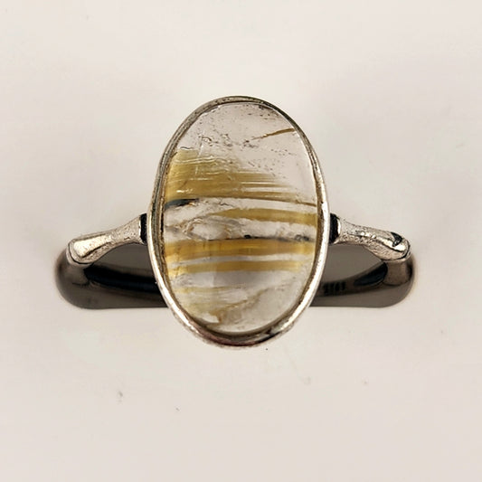 Gold Rutile in Clear Quartz - S925 Adjustable