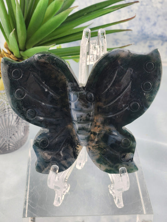 Moss Agate Butterfly