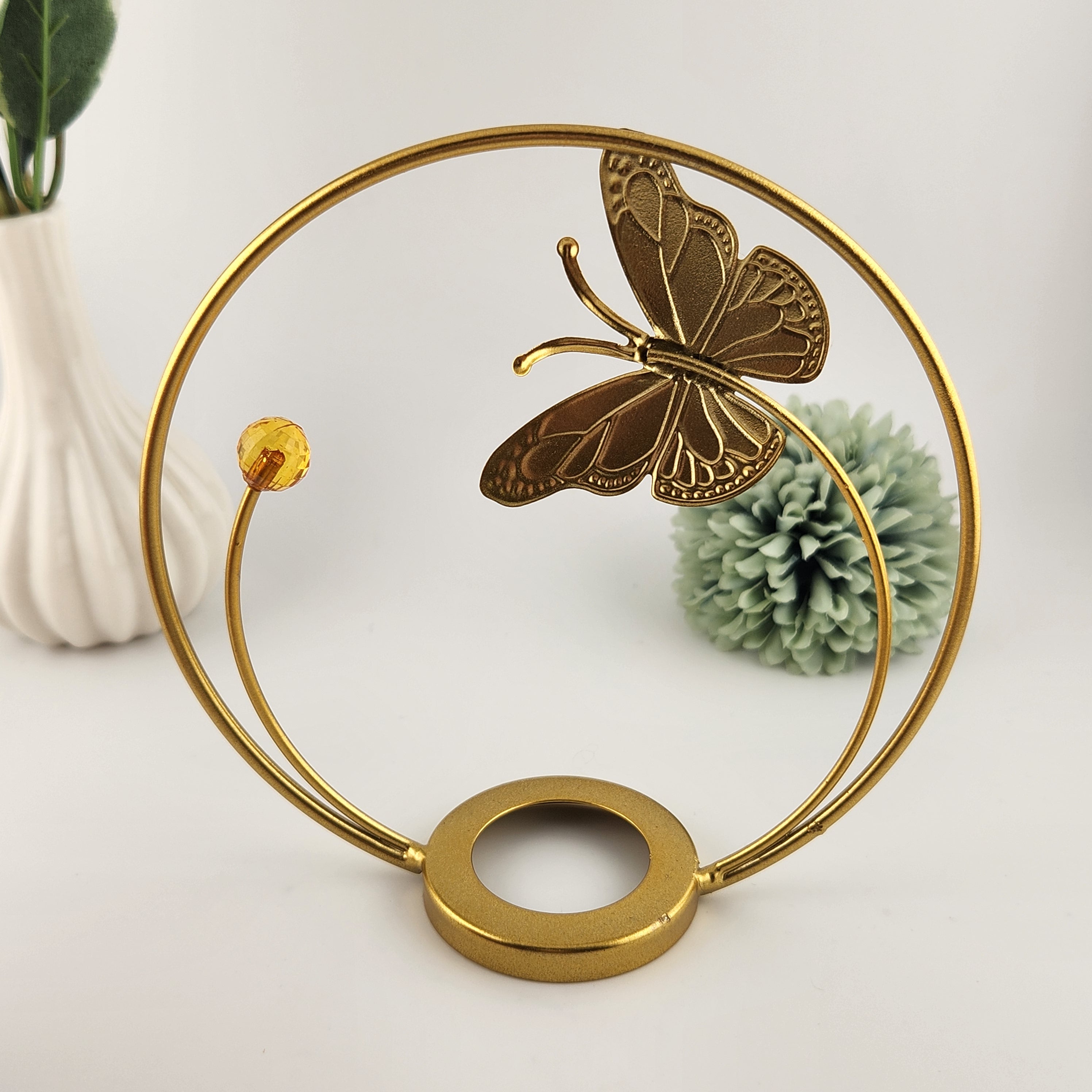 Gold Butterfly Sphere Holder