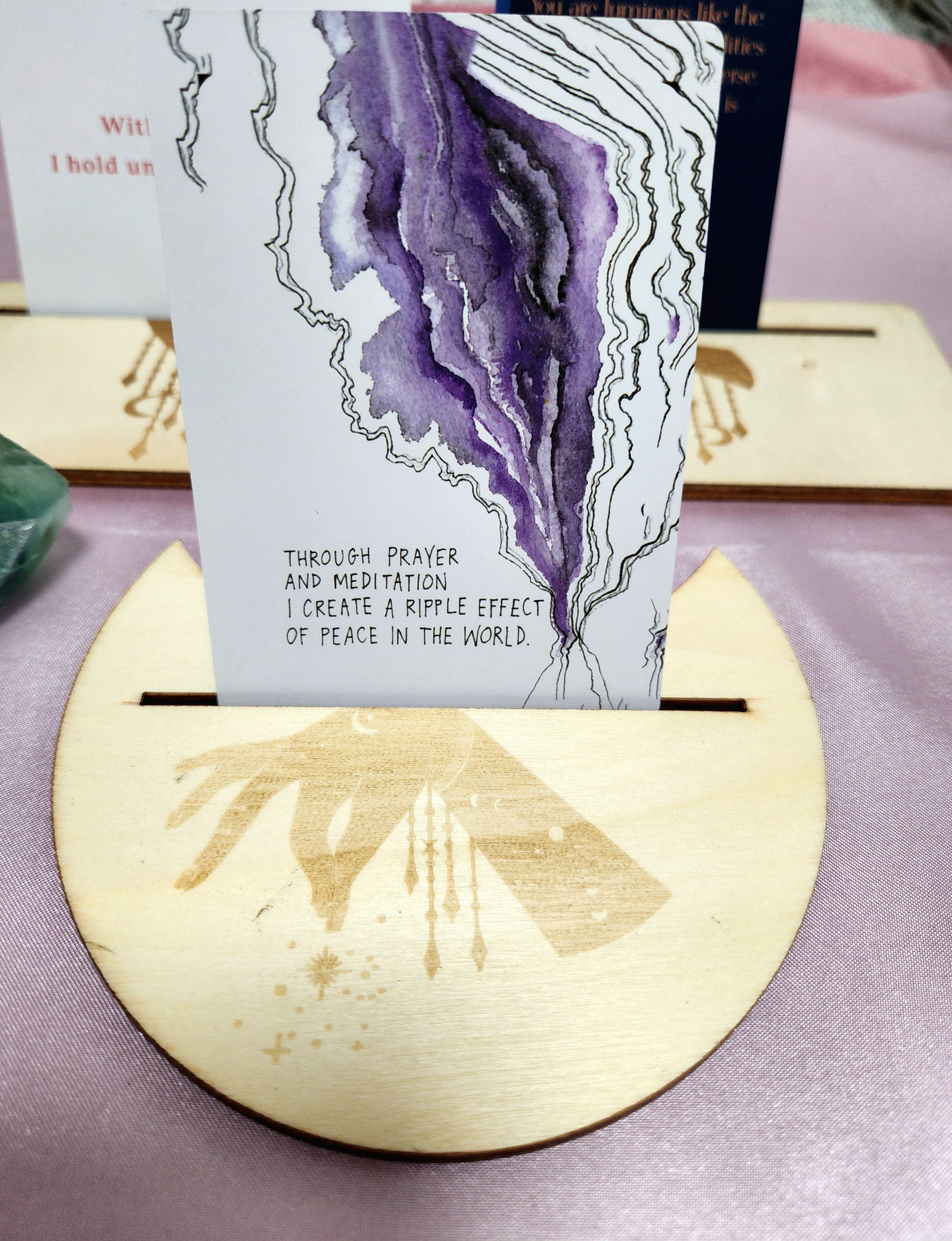 Wooden Tarot/Affirmation Card Holder