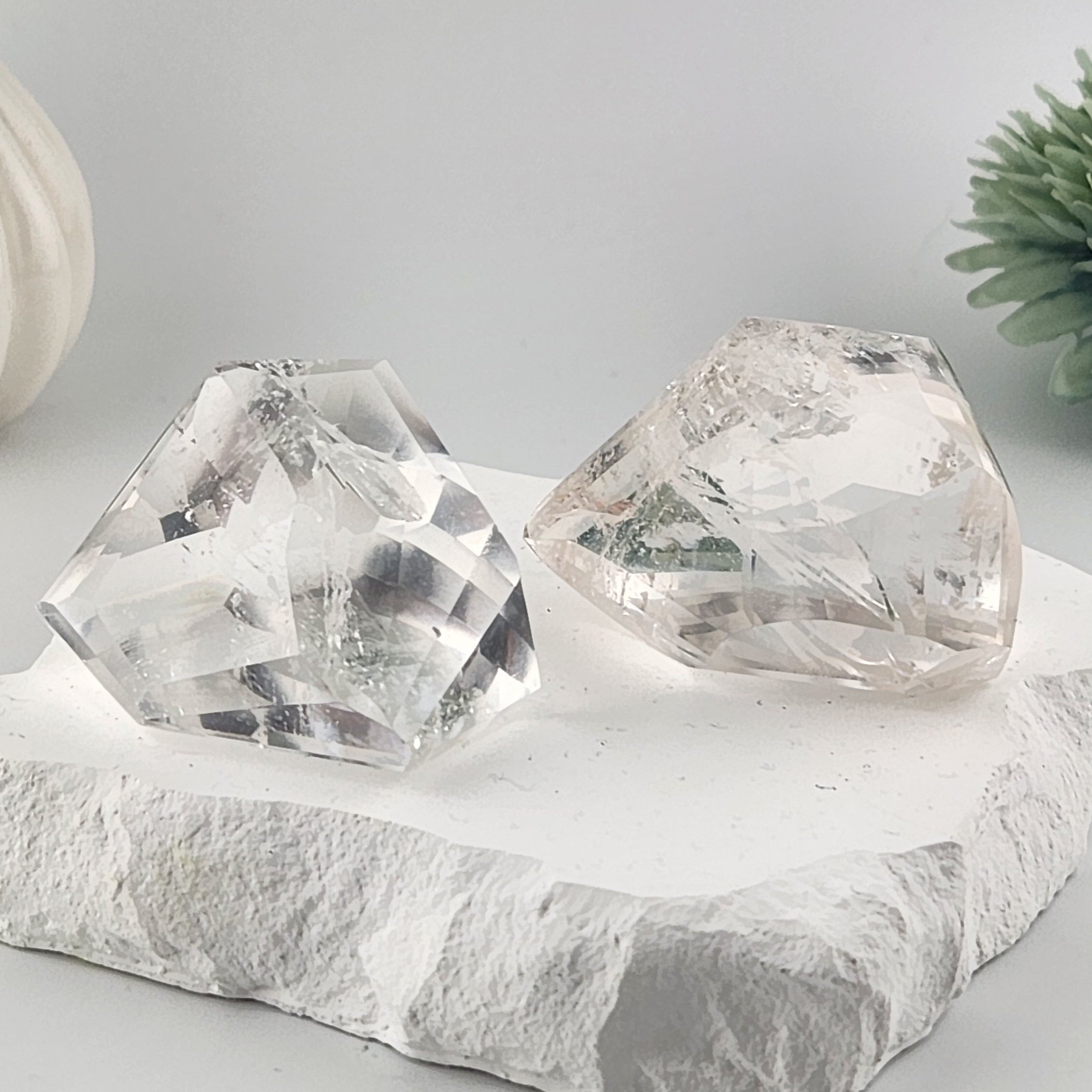 Faceted Brazilian Clear Quartz Freeform (small)