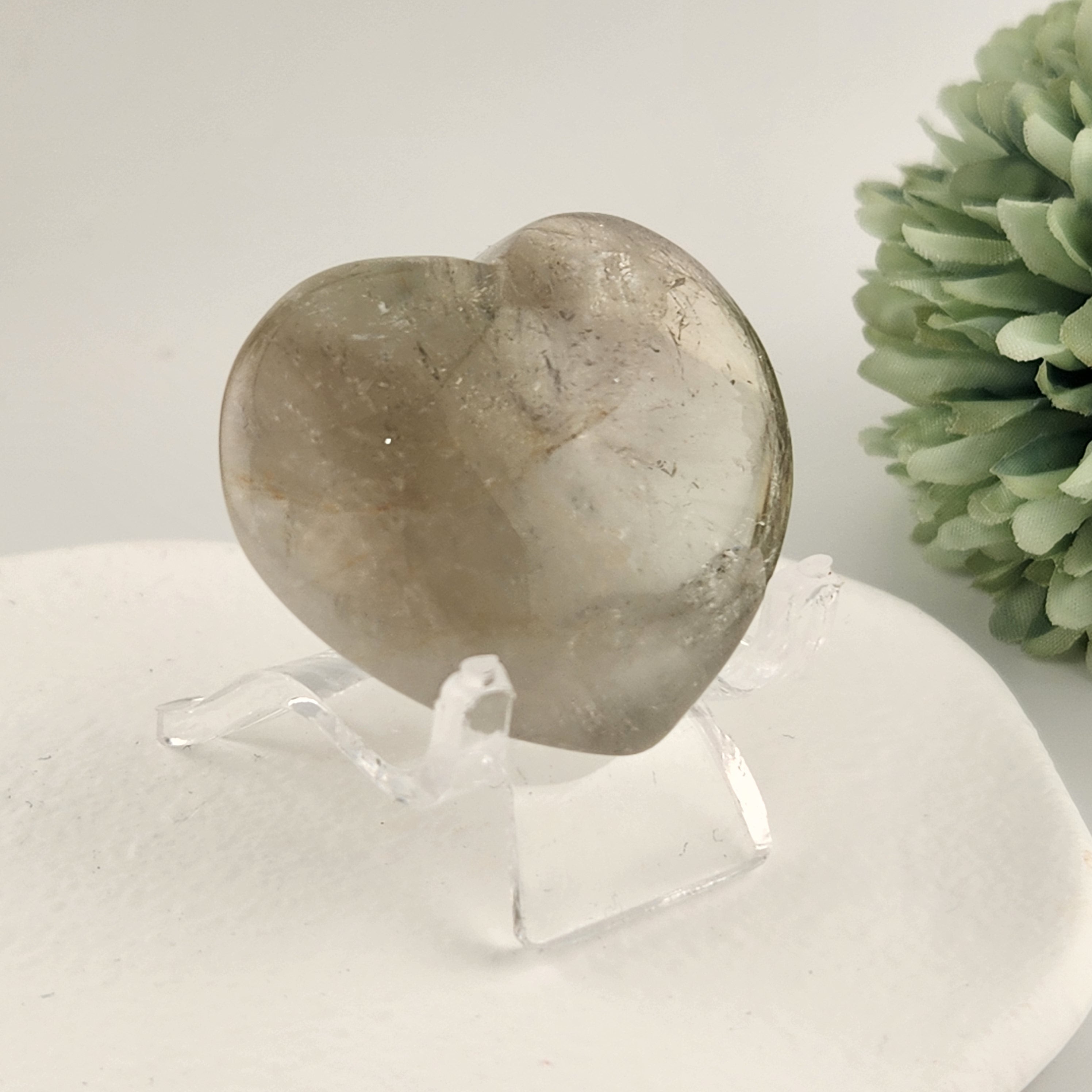 Prasiolite (Green Quartz) Heart