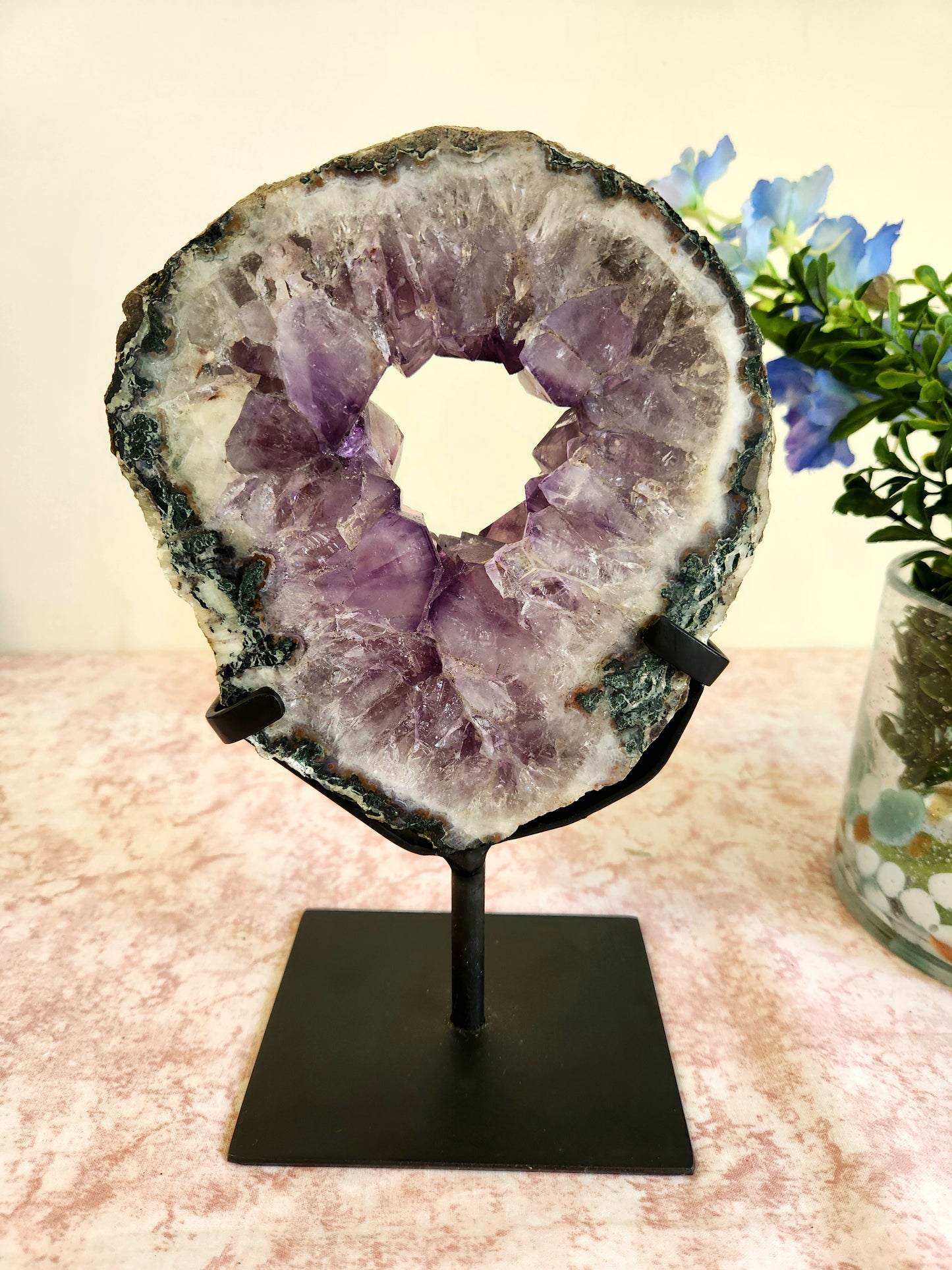 Brazilian Amethyst Portal on Custom Stand - "Harmony"