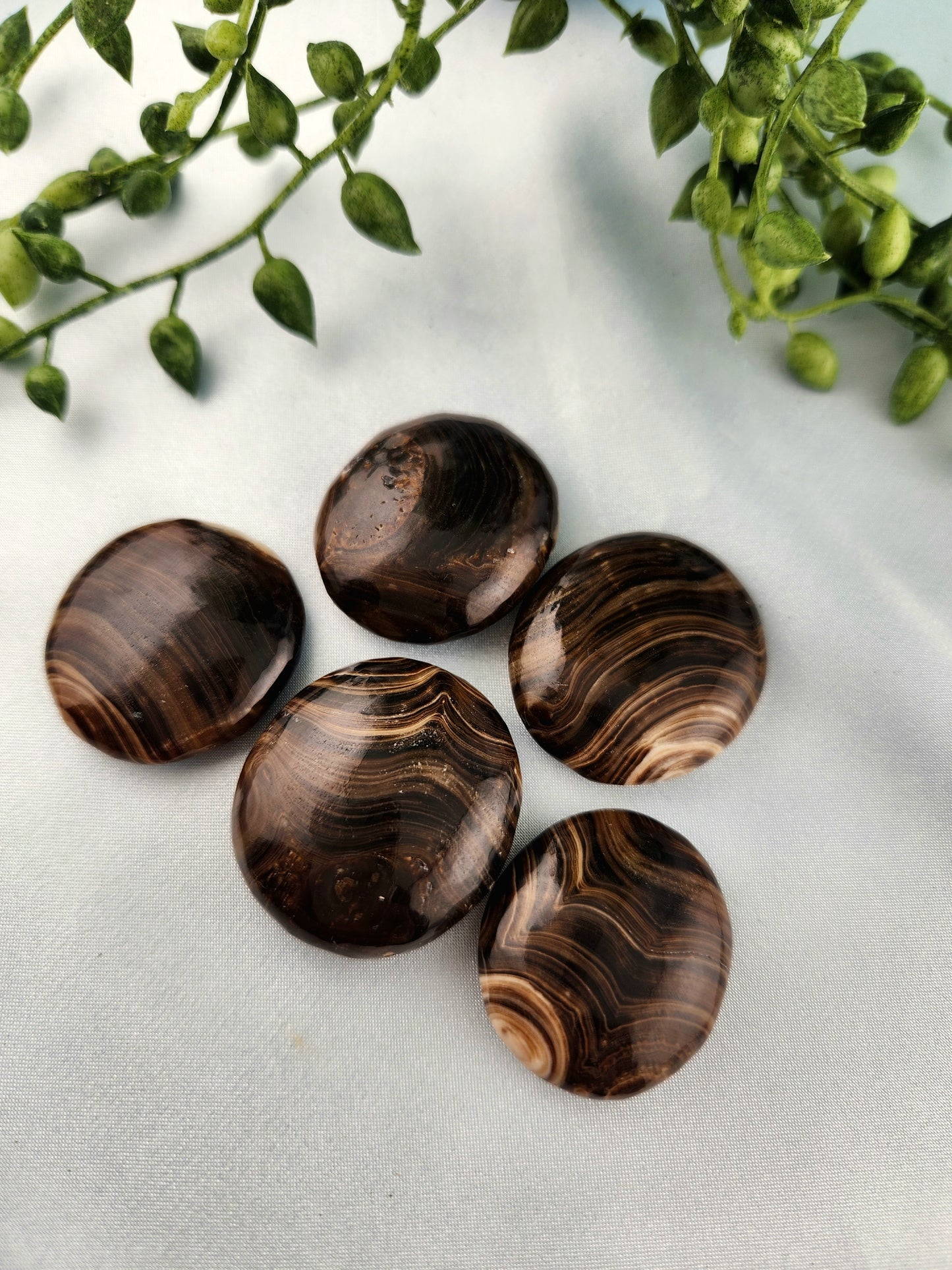 Mini Chocolate Calcite Flat Stone