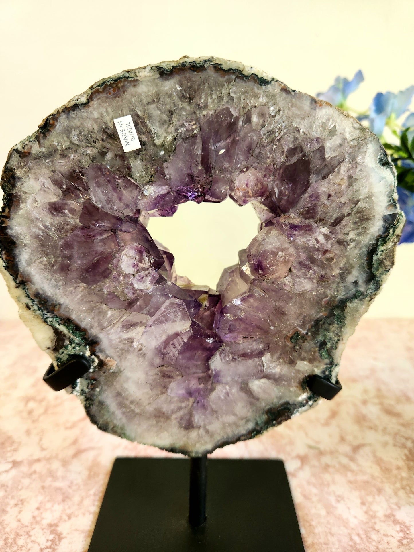 Brazilian Amethyst Portal on Custom Stand - "Harmony"