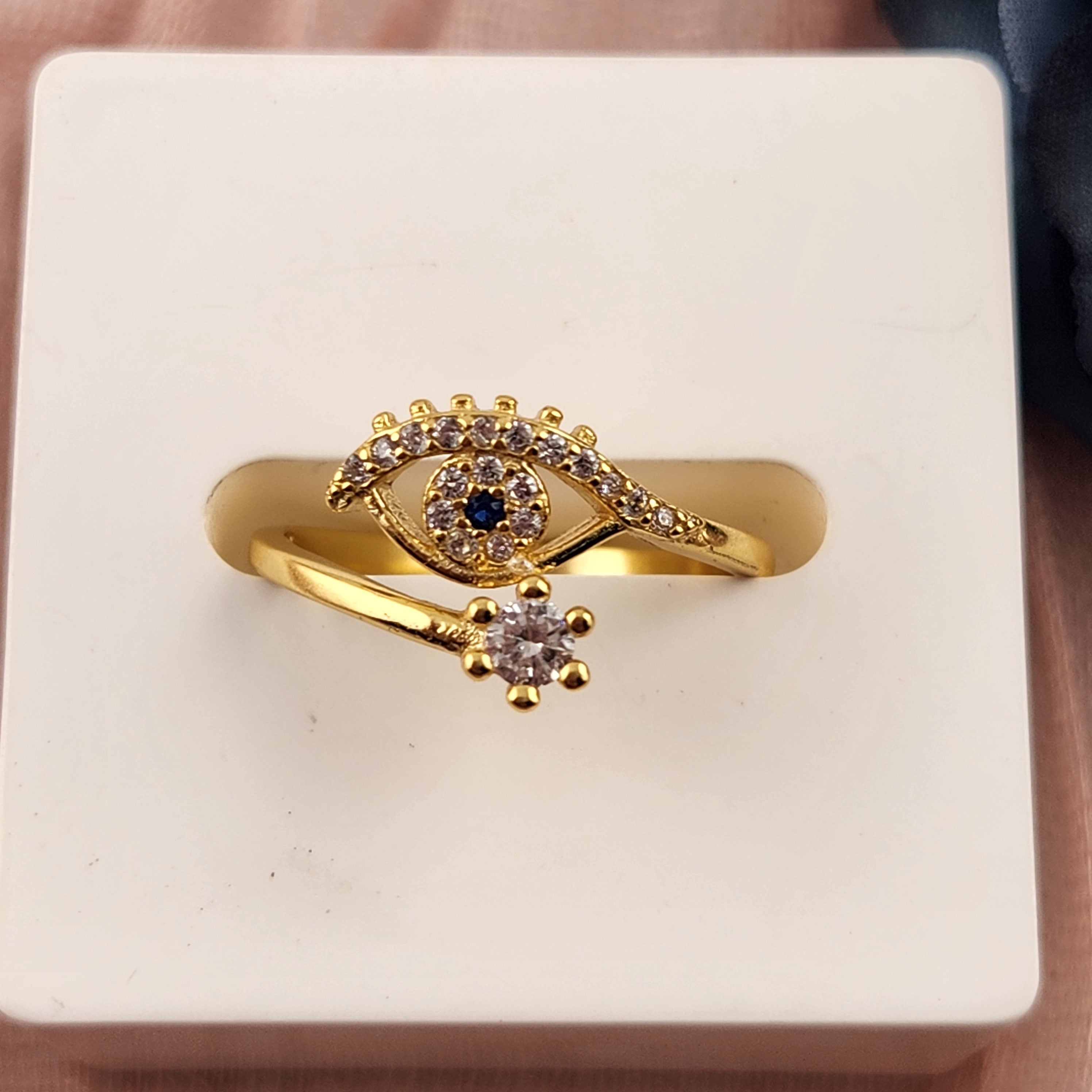 Evil Eye + Star Ring - Gold Plated S925