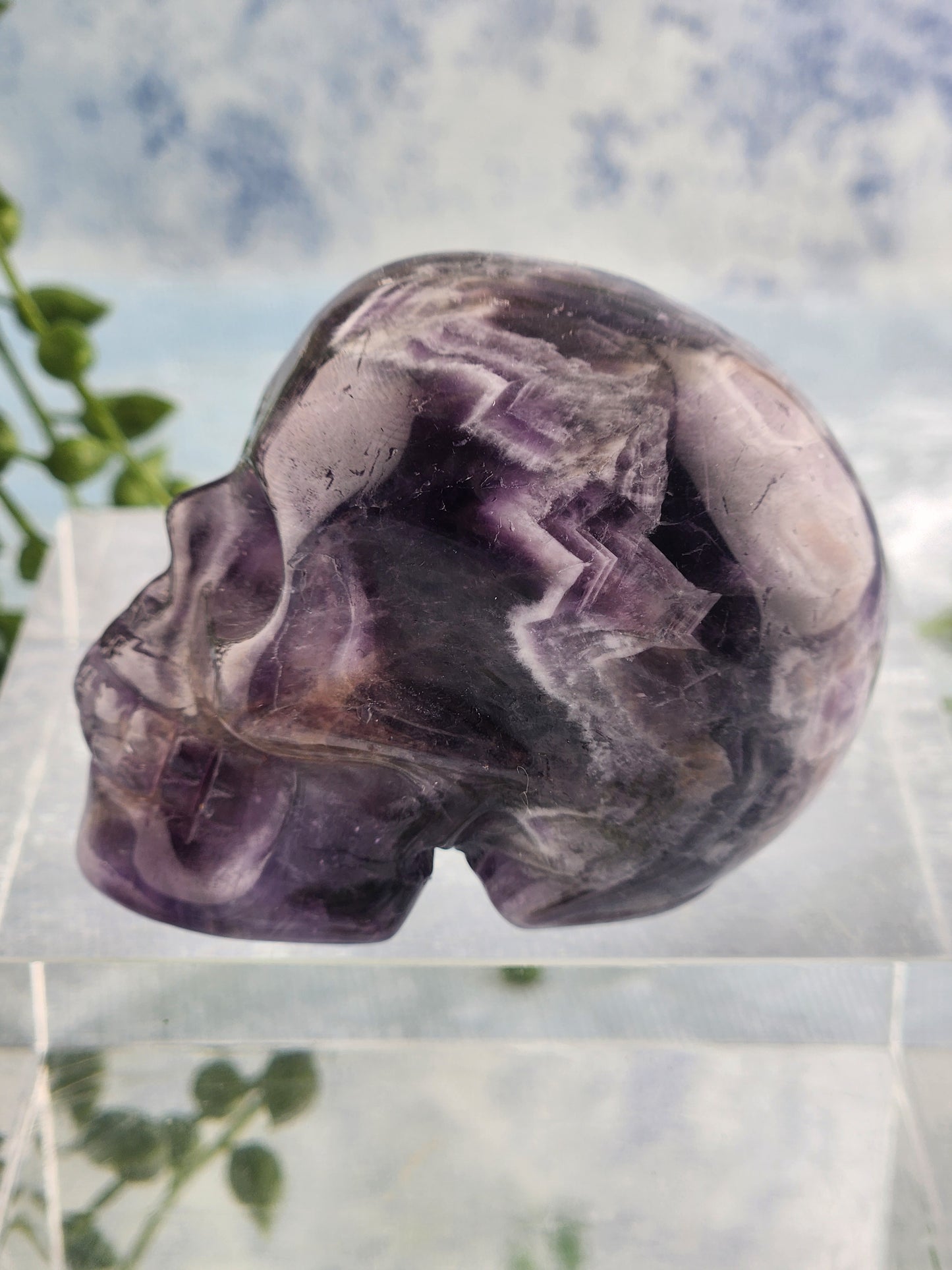 Chevron Amethyst Skull