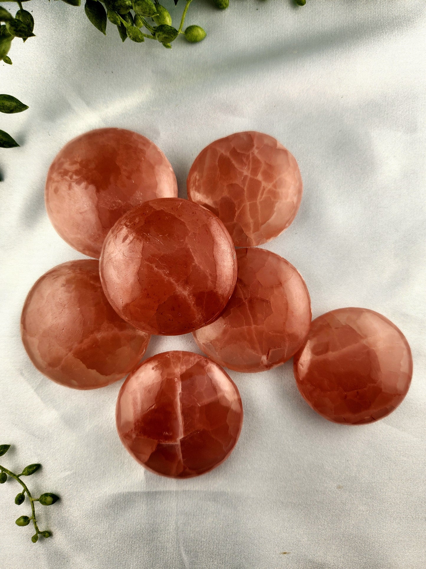 Rose Calcite Flat Stone