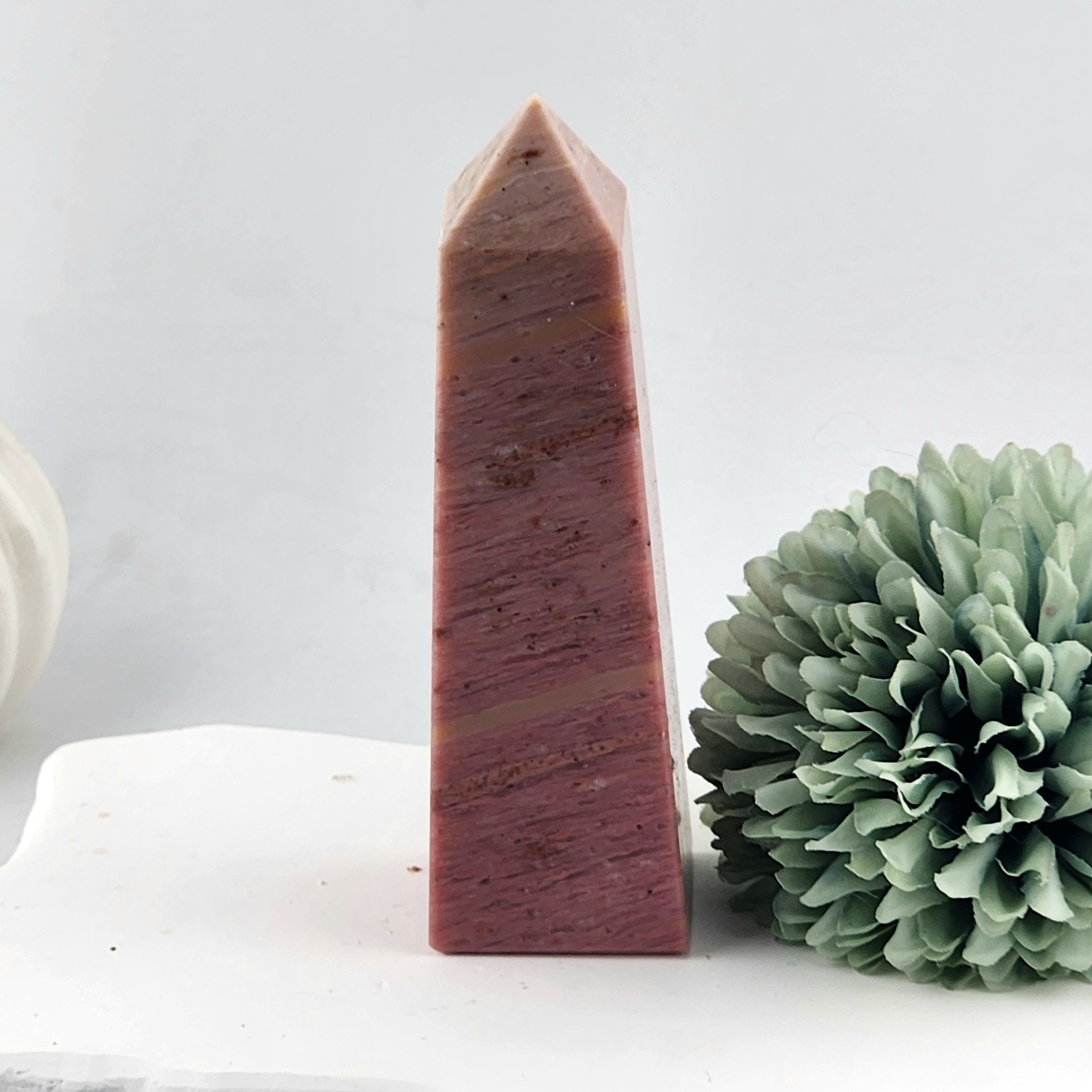 Pink Petrified Wood Obelisk