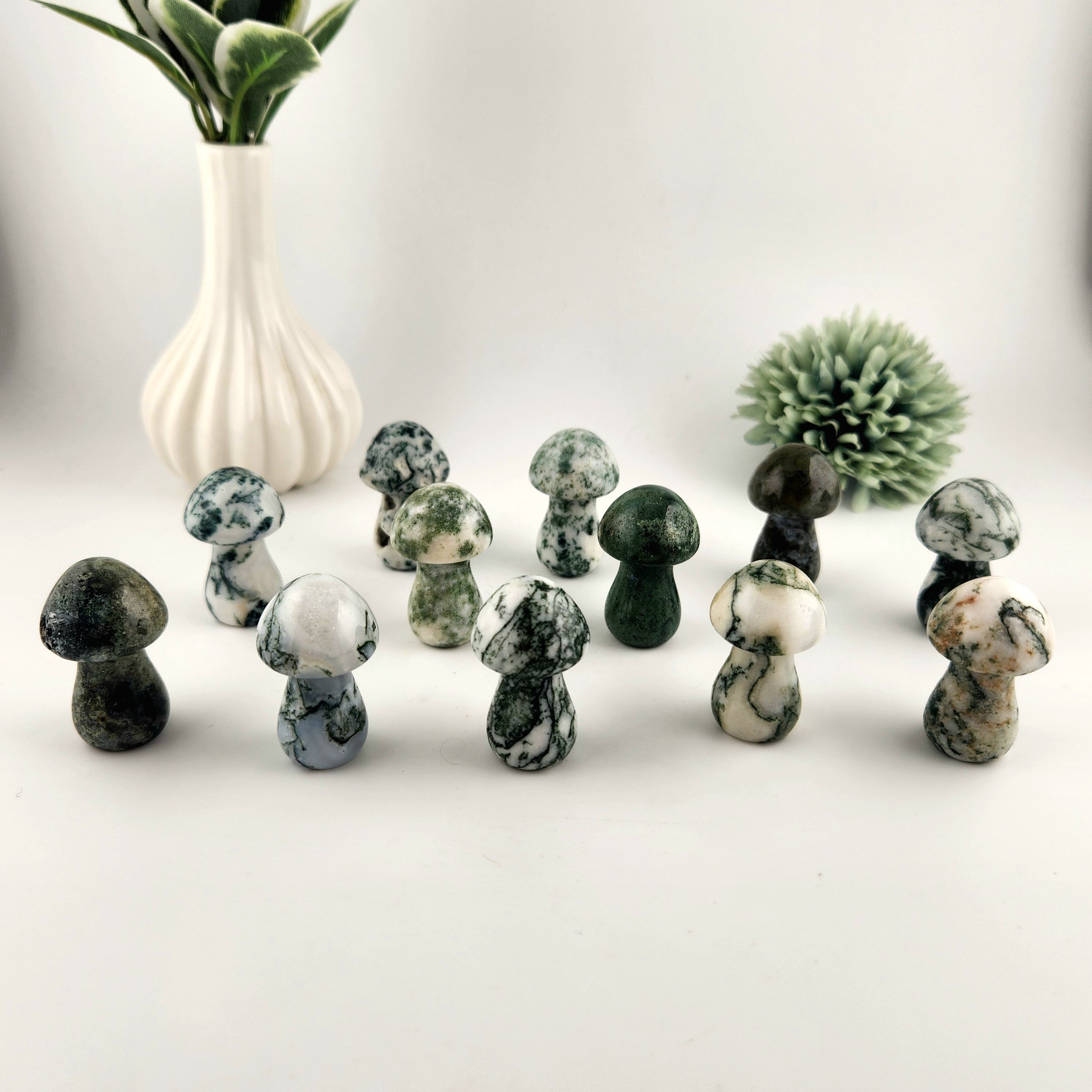 Moss Agate Mushroom - Intuitively Chosen