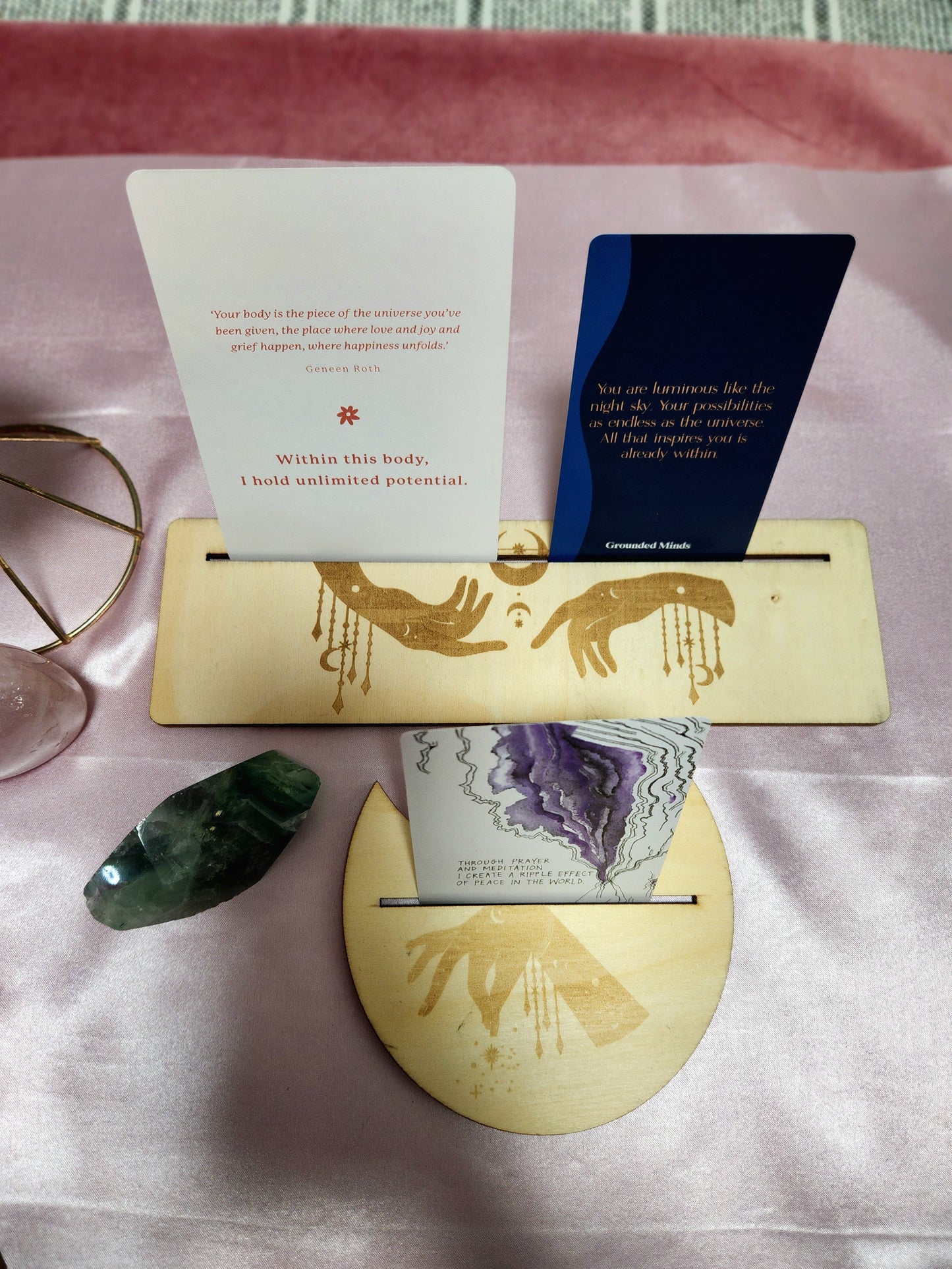 Wooden Tarot/Affirmation Card Holder