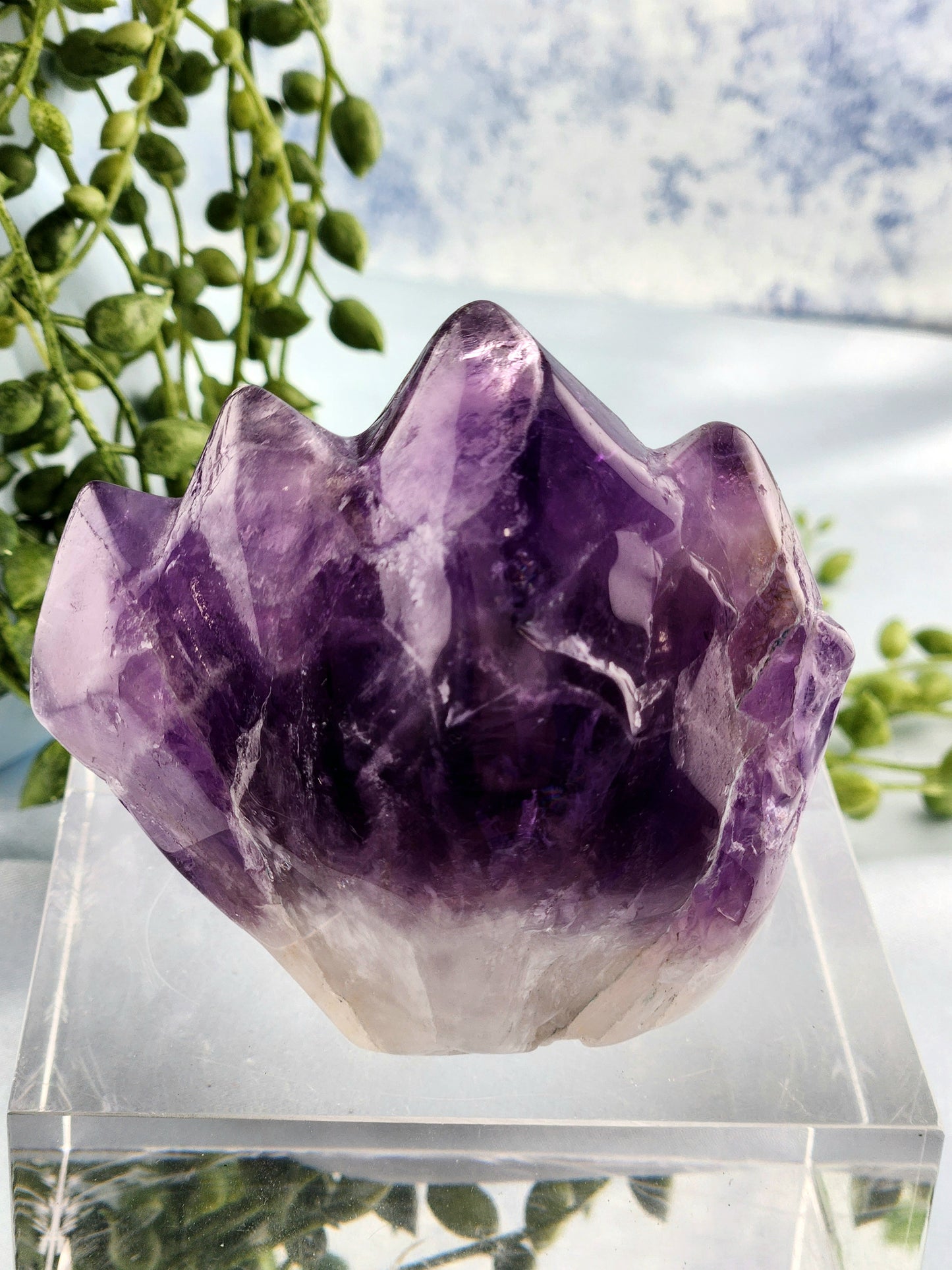 Polished Amethyst Carving