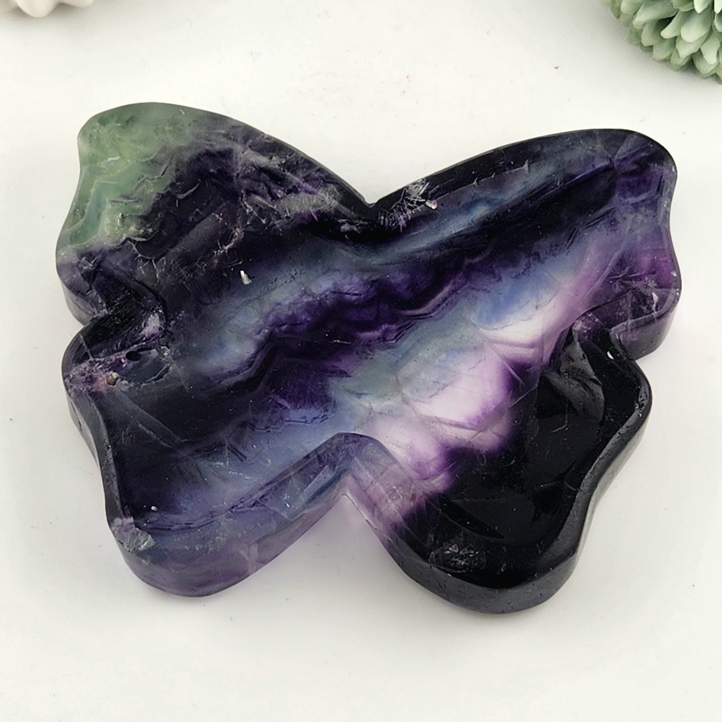 Fluorite Butterfly Bowl - *Misfit - natural inclusion*