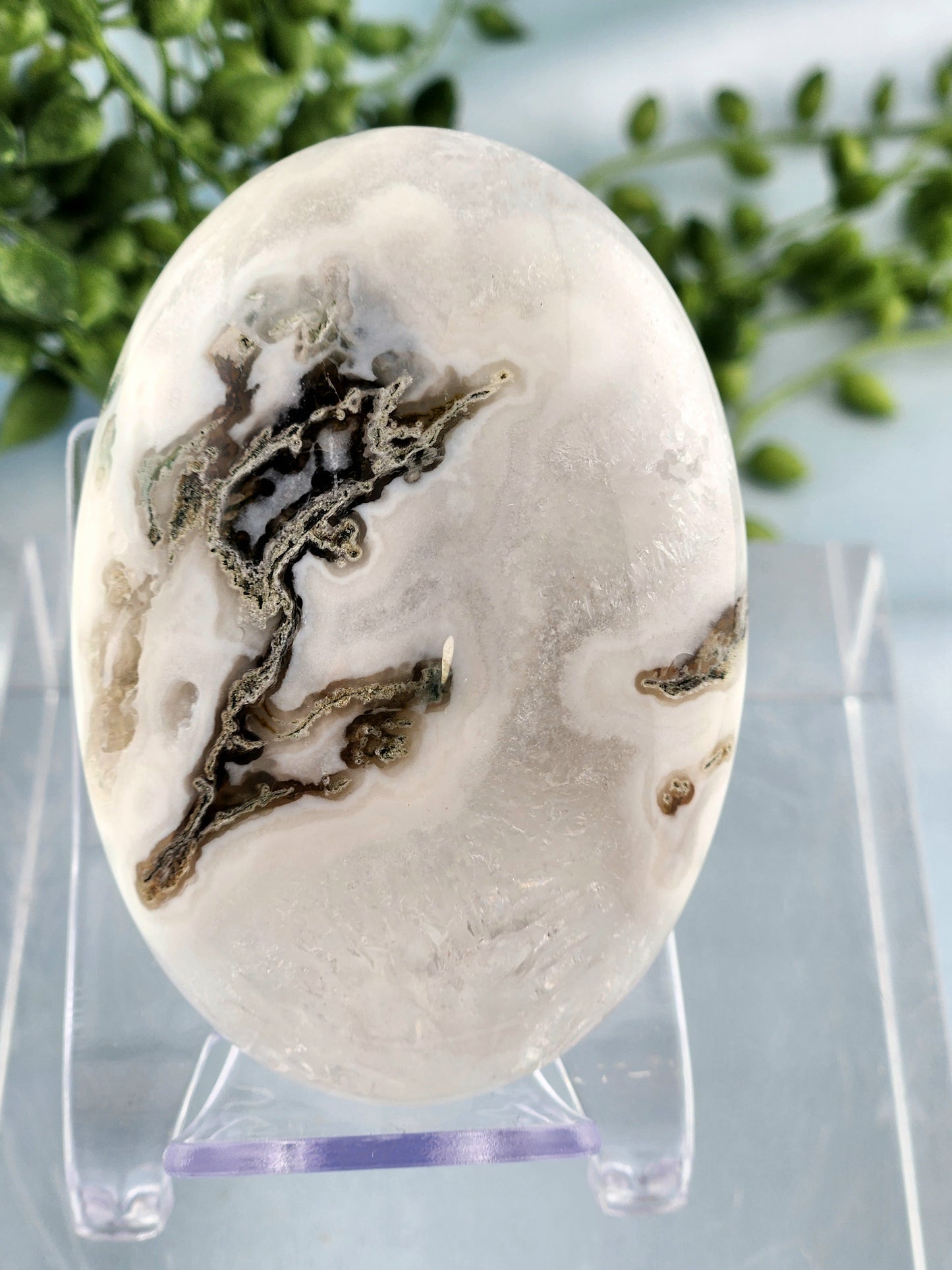 MOSS AGATE PALMSTONE