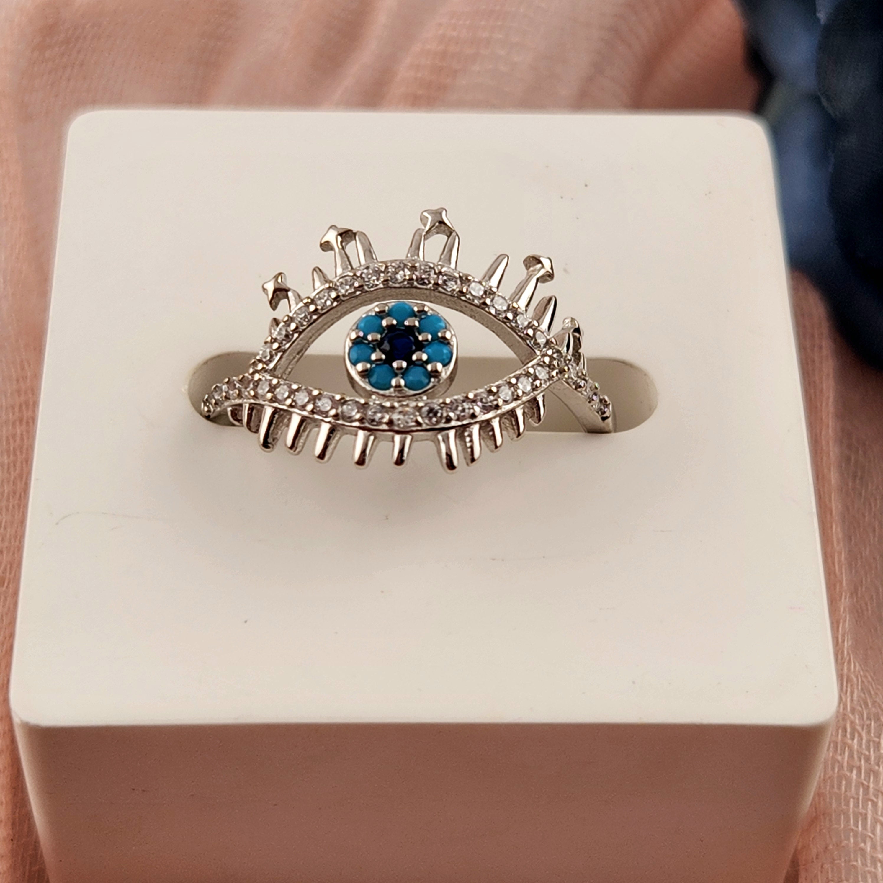 Evil Eye Lash Ring - Silver S925