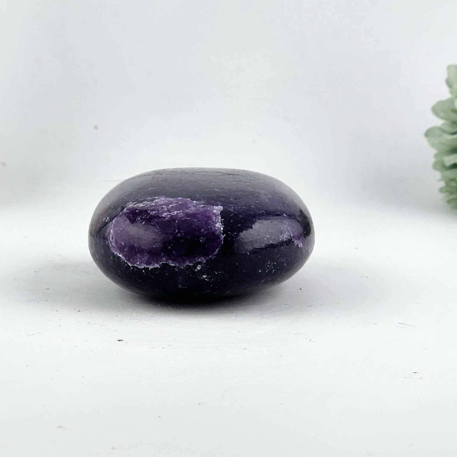 Lepidiolite Palm Stone