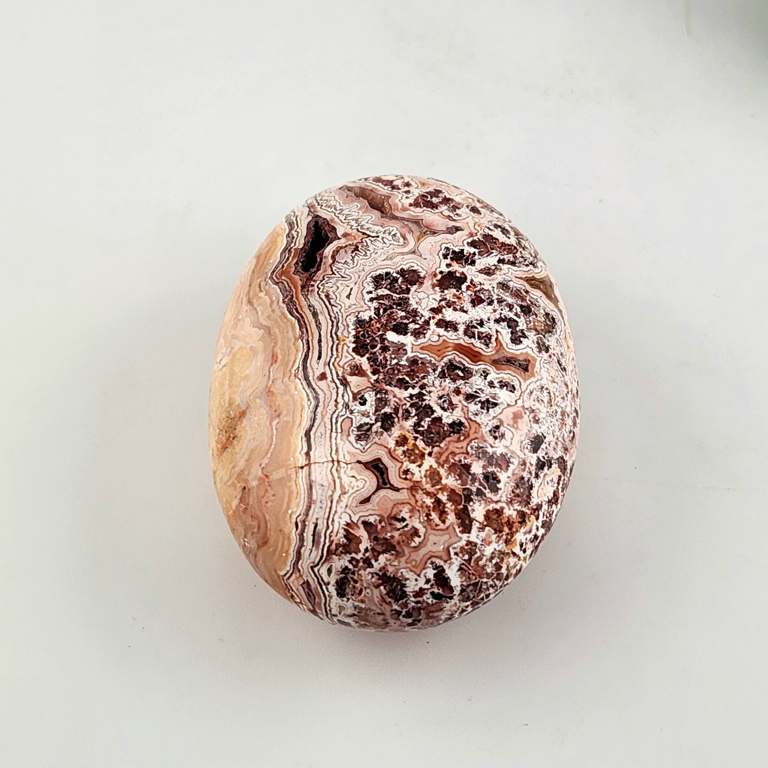 Pink Crazy Lace Agate Palmstone