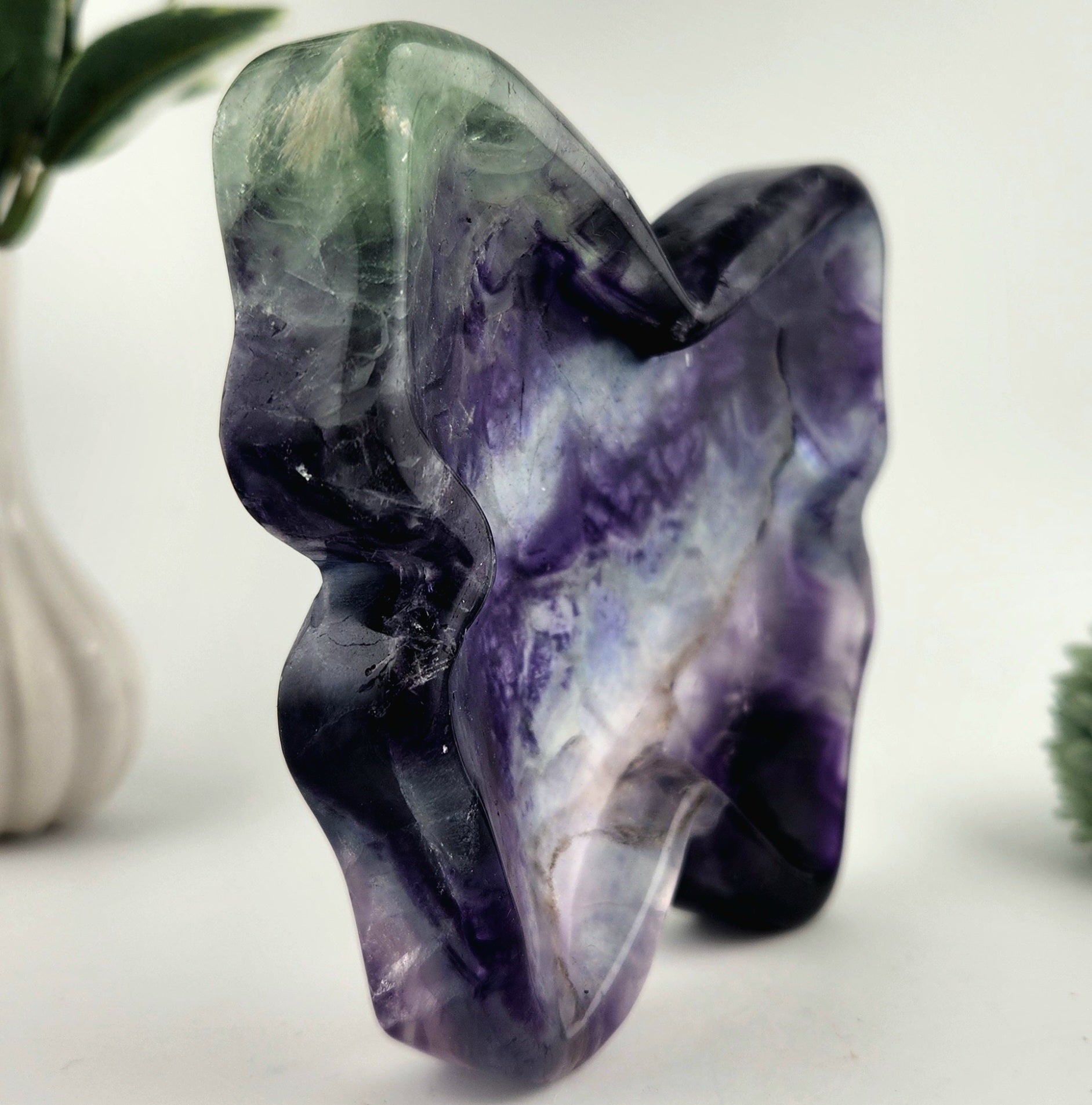 Fluorite Butterfly Bowl *Misfit - natural inclusions*