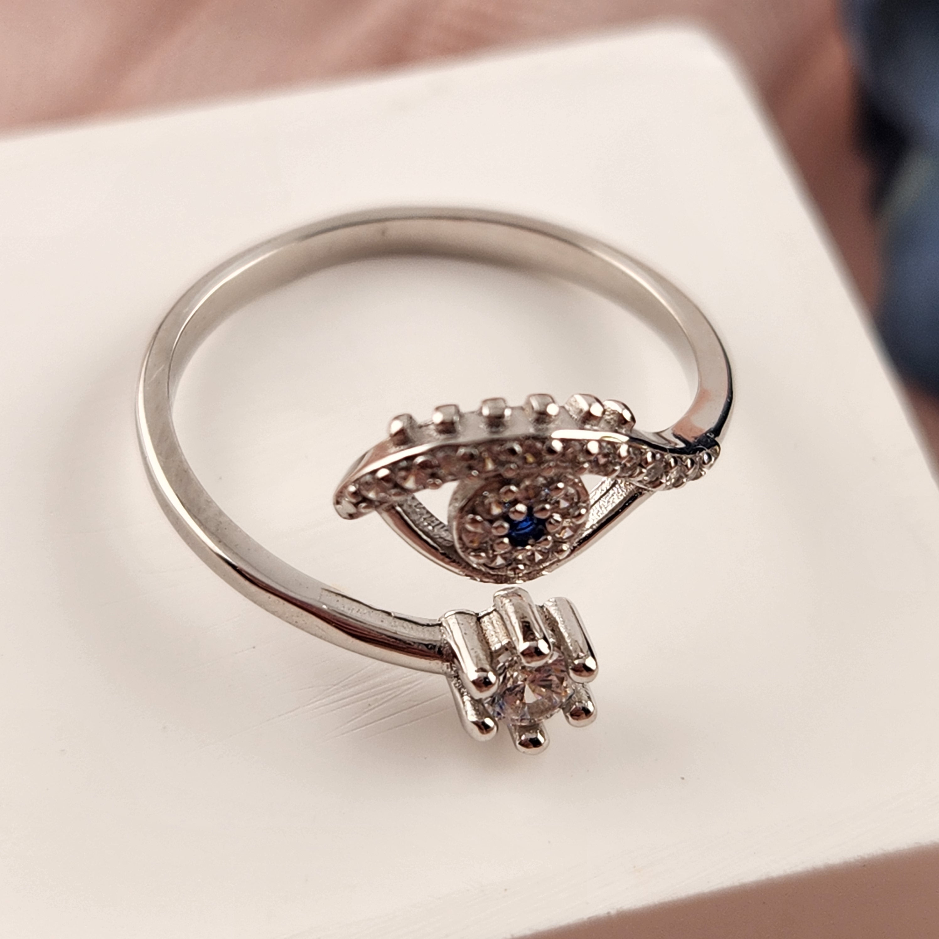 Evil Eye + Star Ring - Silver S925