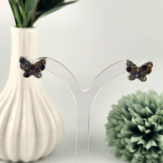 Tourmaline Butterfly Earrings - S925