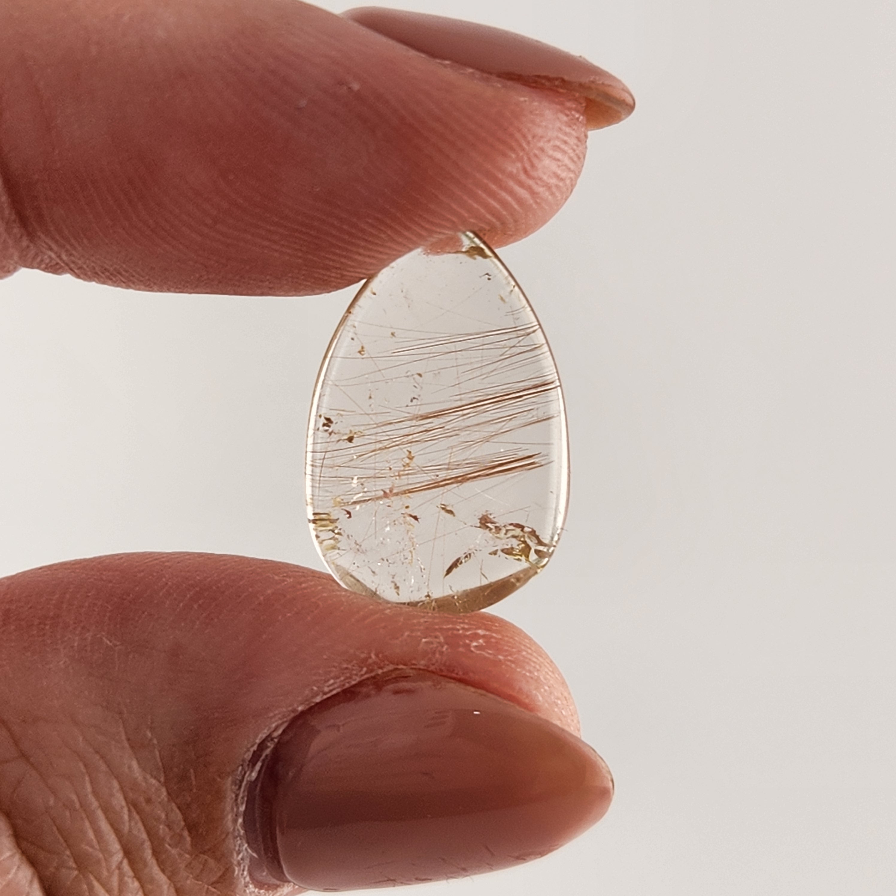 Gold Rutile Quartz Mini Cabochon