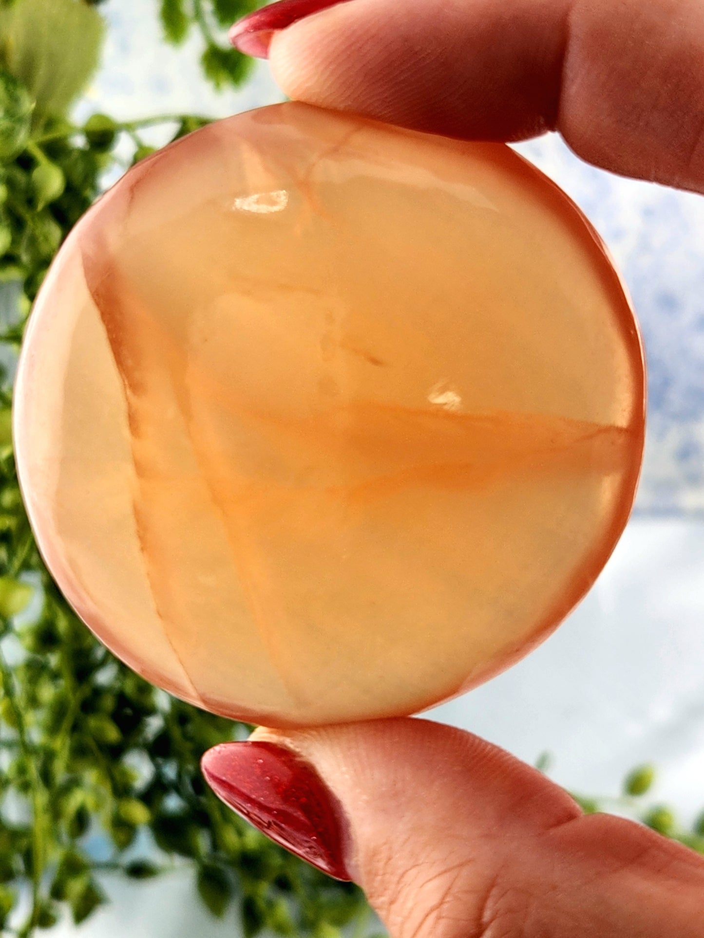 Honey Calcite Flat Stone