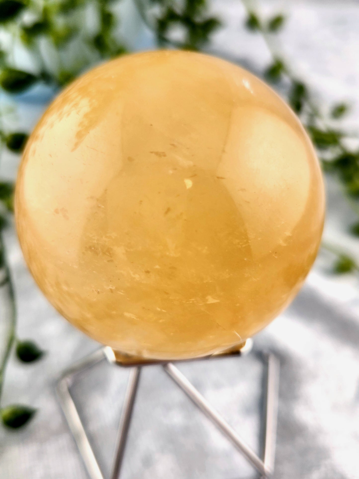 Honey Calcite Sphere