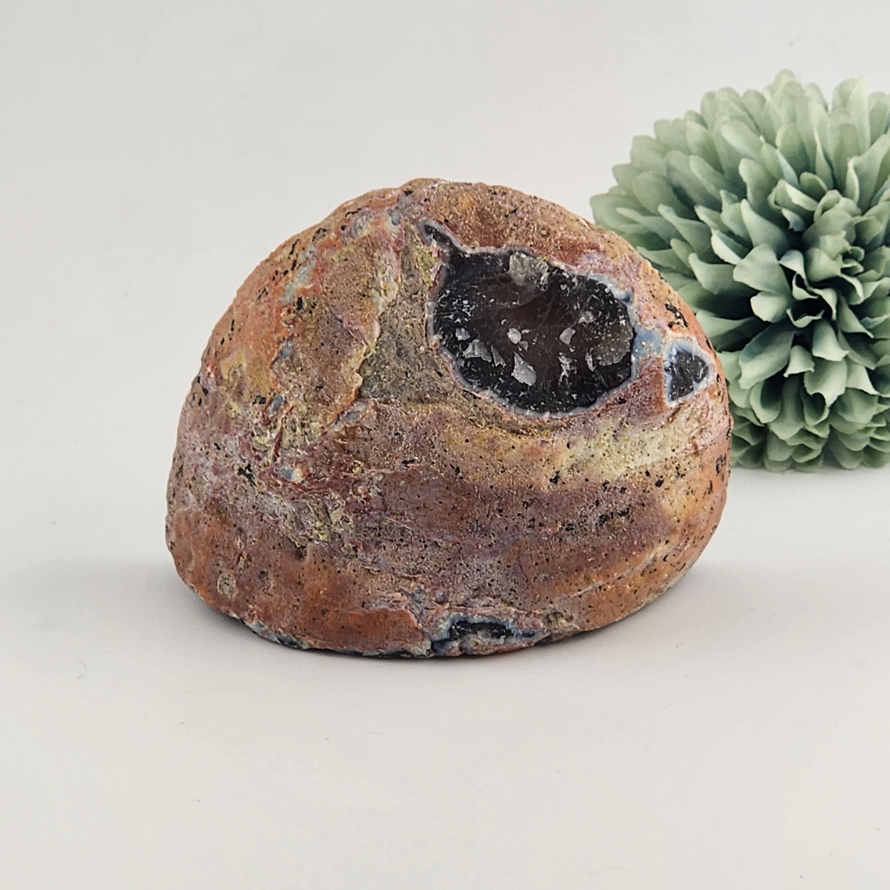 Dark Blue Druzy Agate Geode