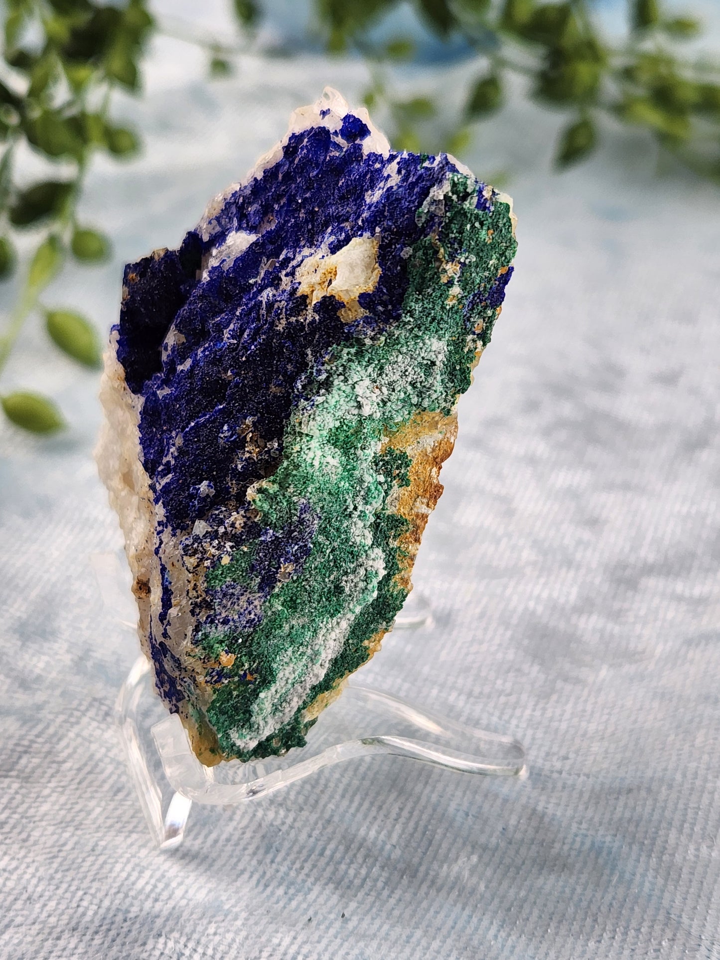 Malachite with azurite specimen