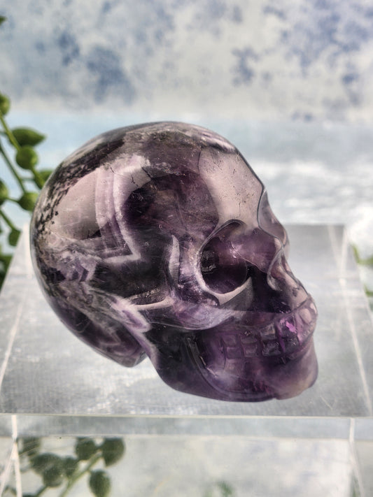 Chevron Amethyst Skull