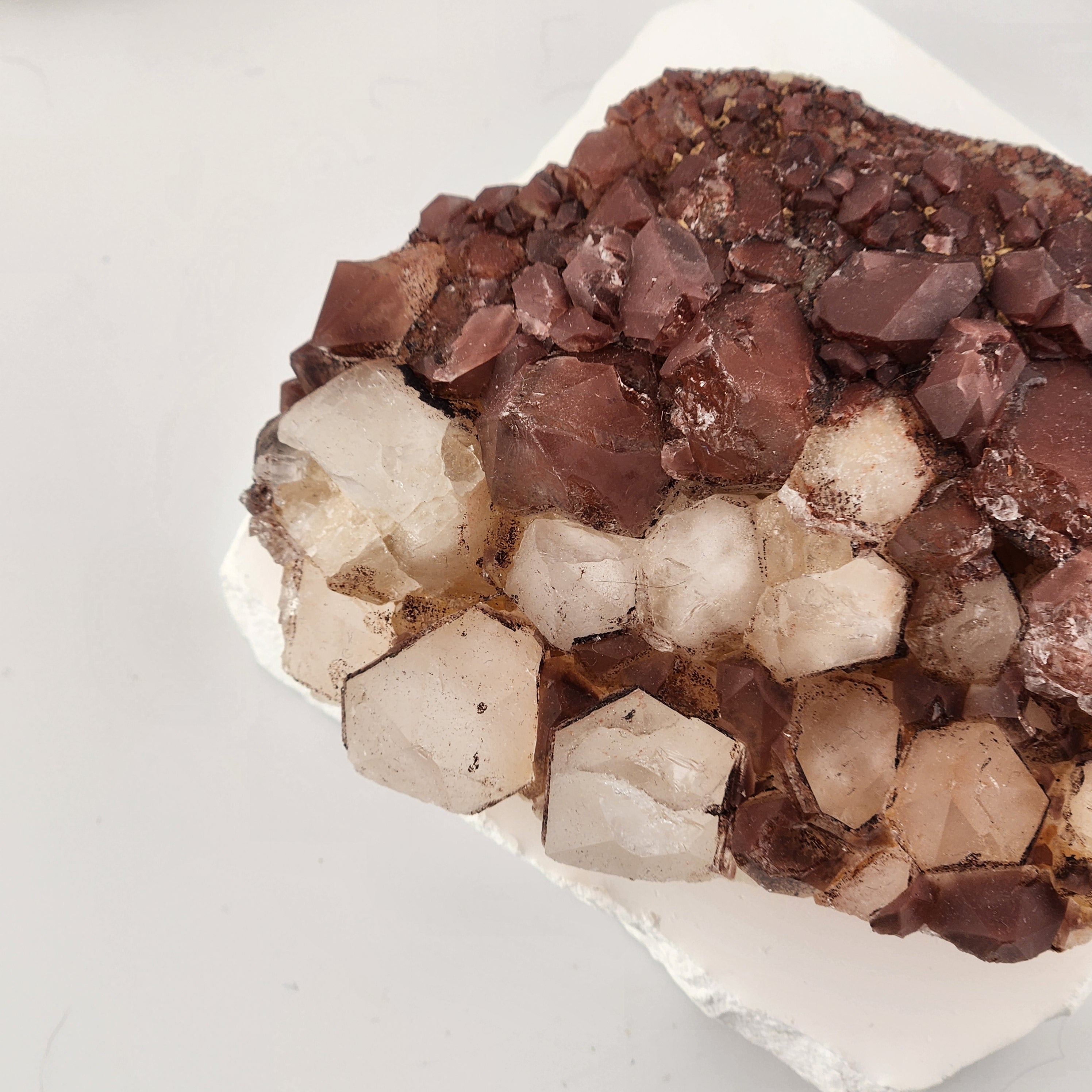 Red Calcite With Quartz Specimen