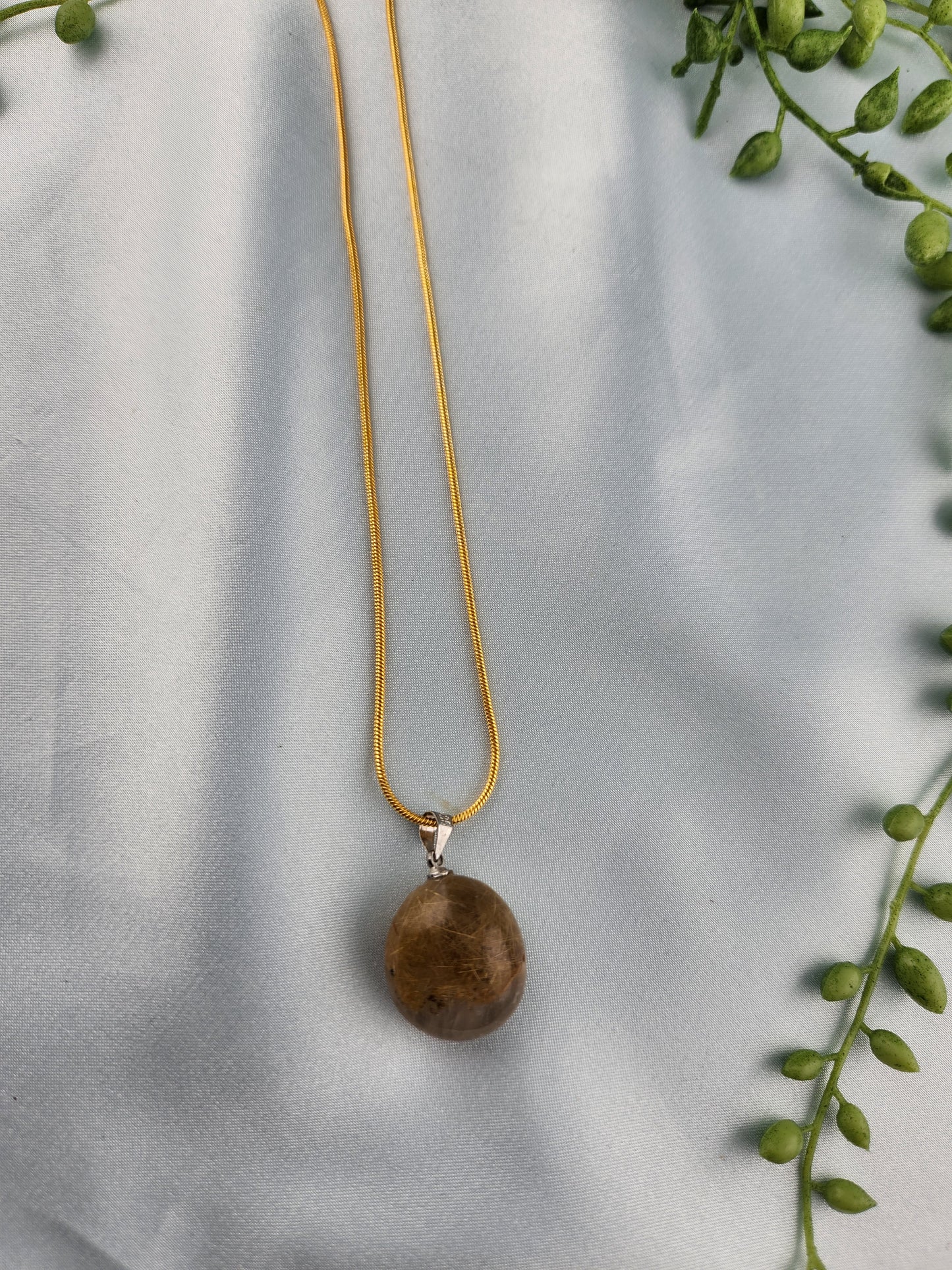 Gold Rutile Pendant