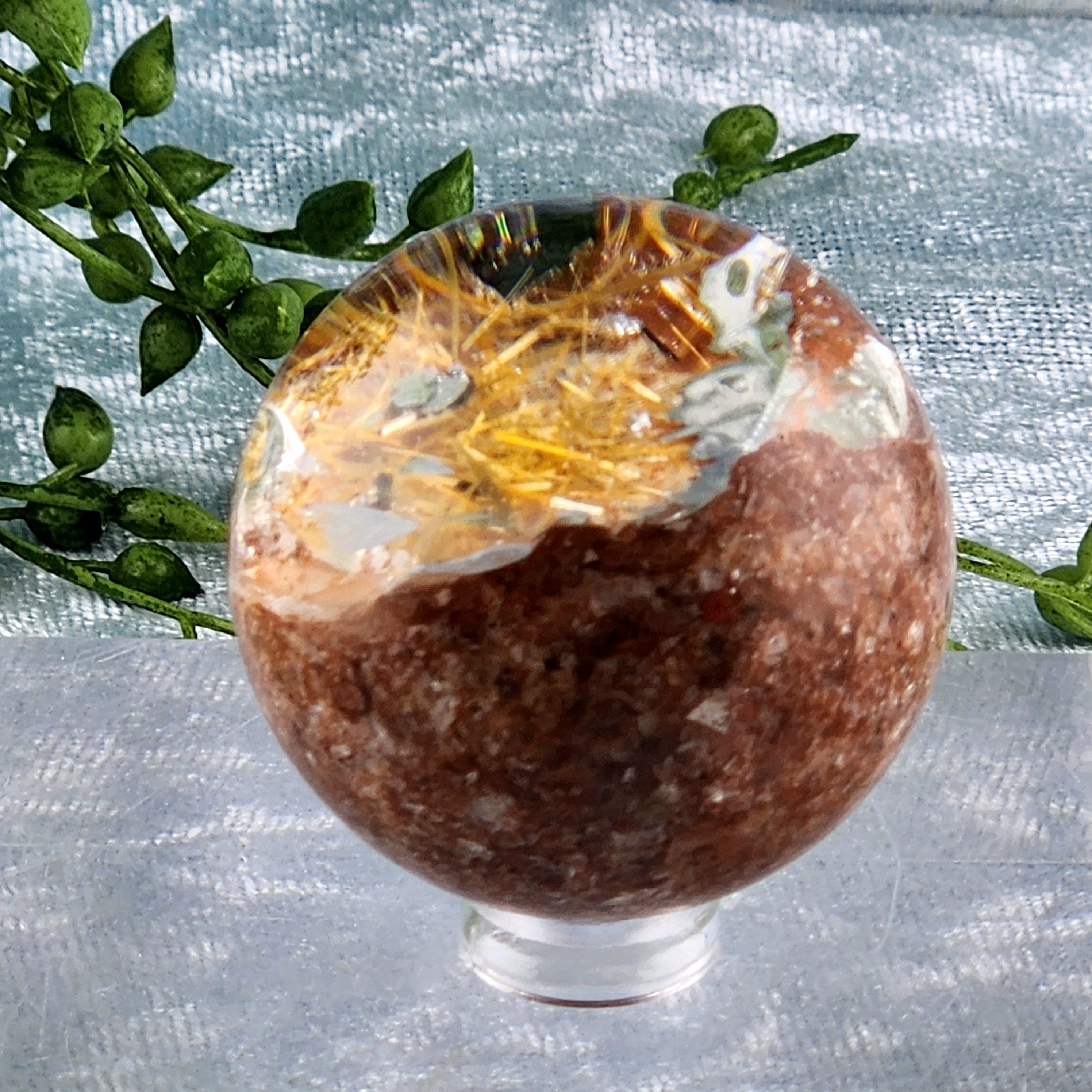 Gold Rutile Sphere