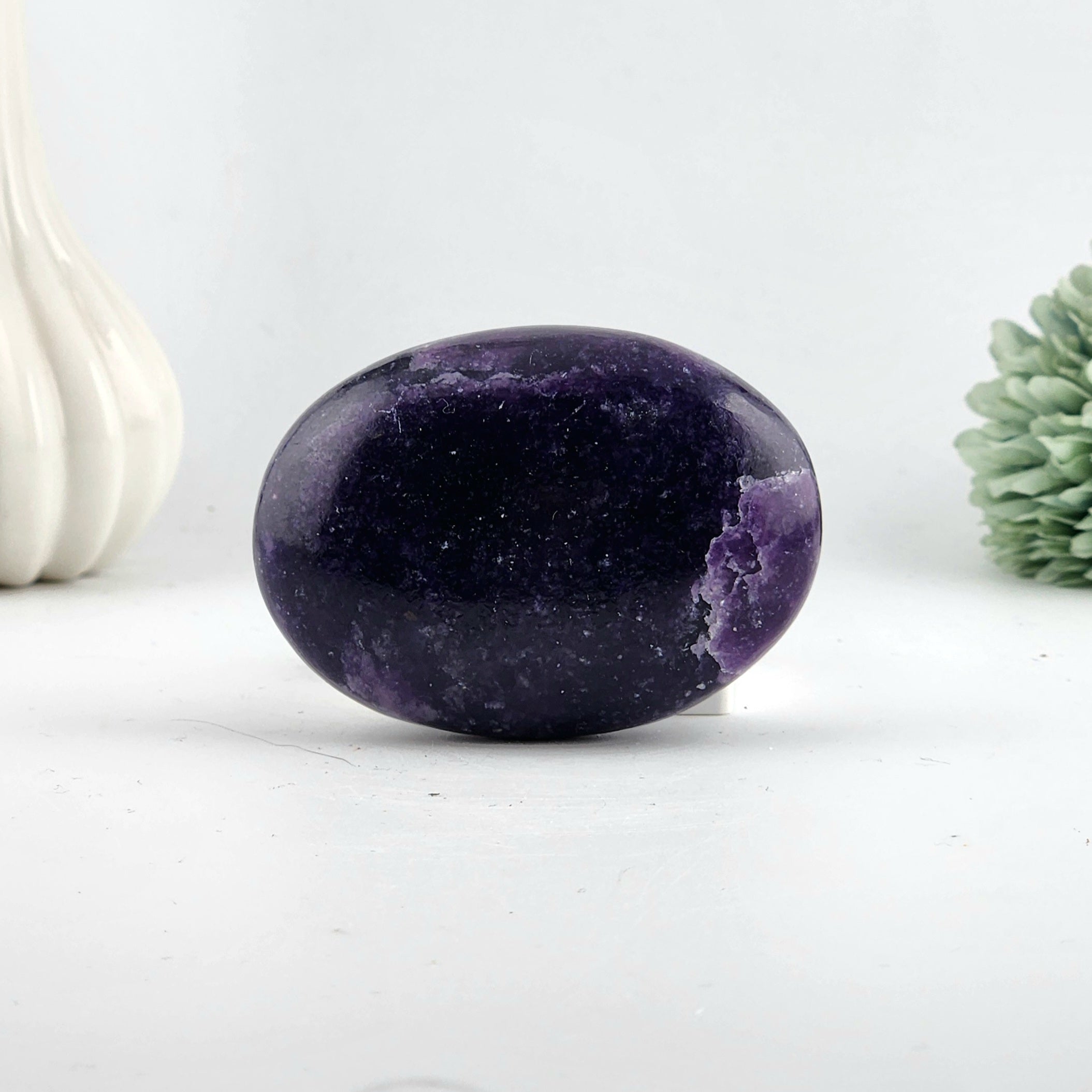 Lepidiolite Palm Stone