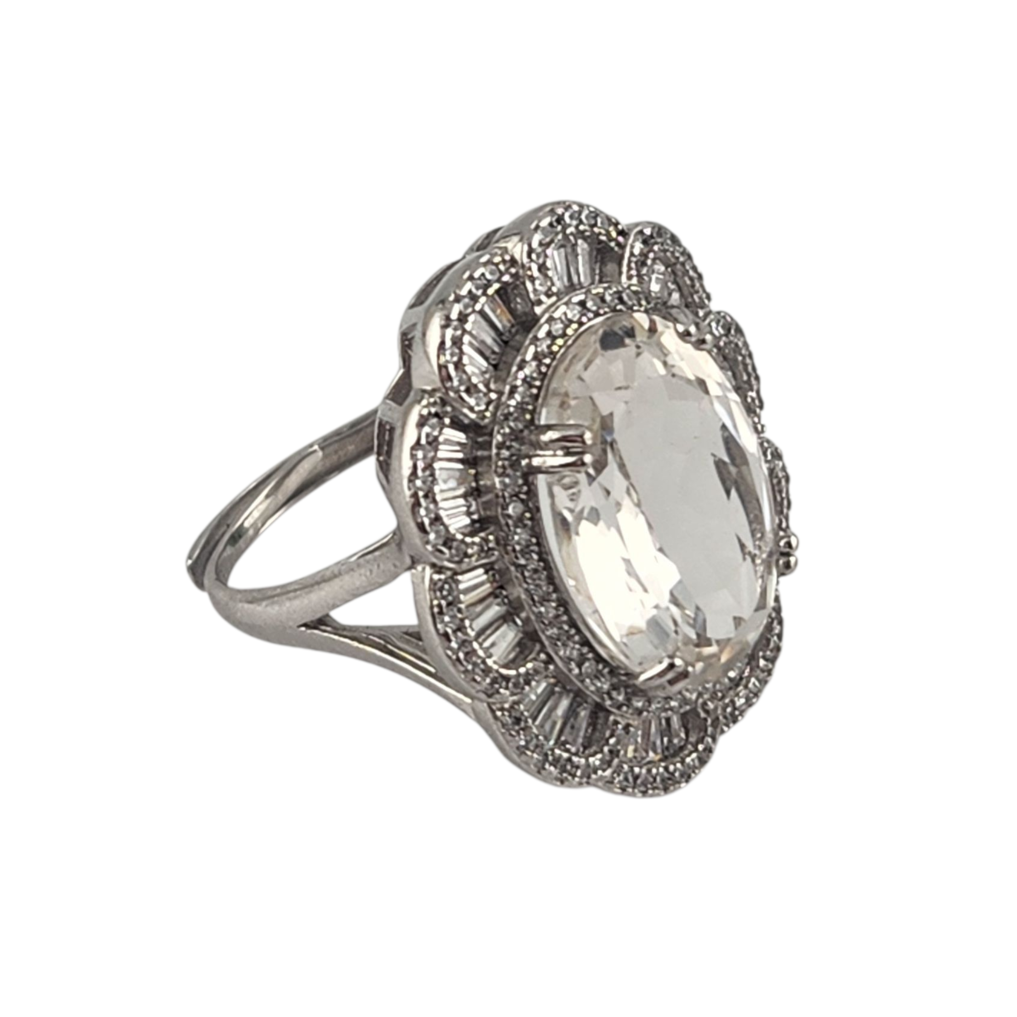Clear Quartz Statement Ring