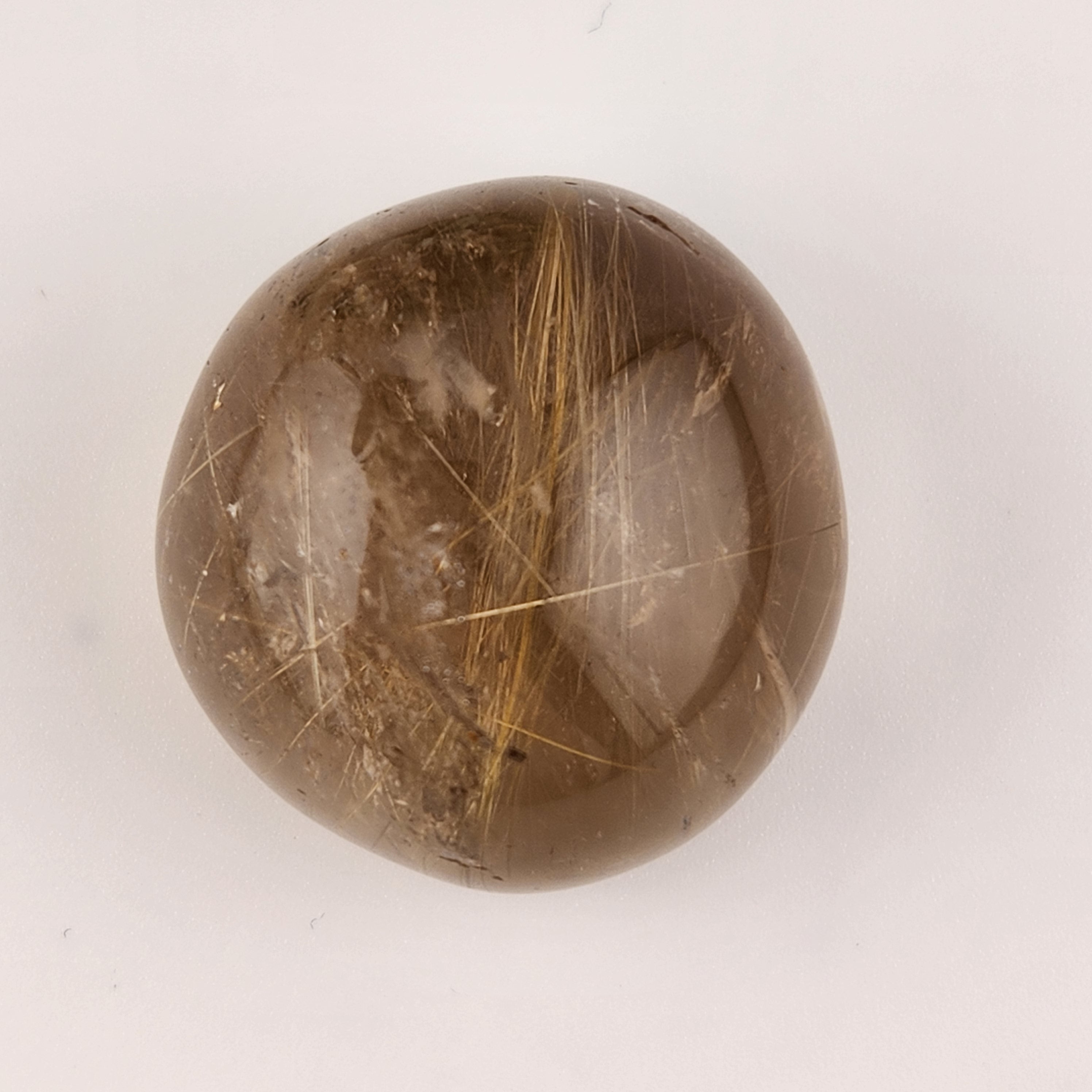 Gold Rutilated Smokey Quartz Tumble