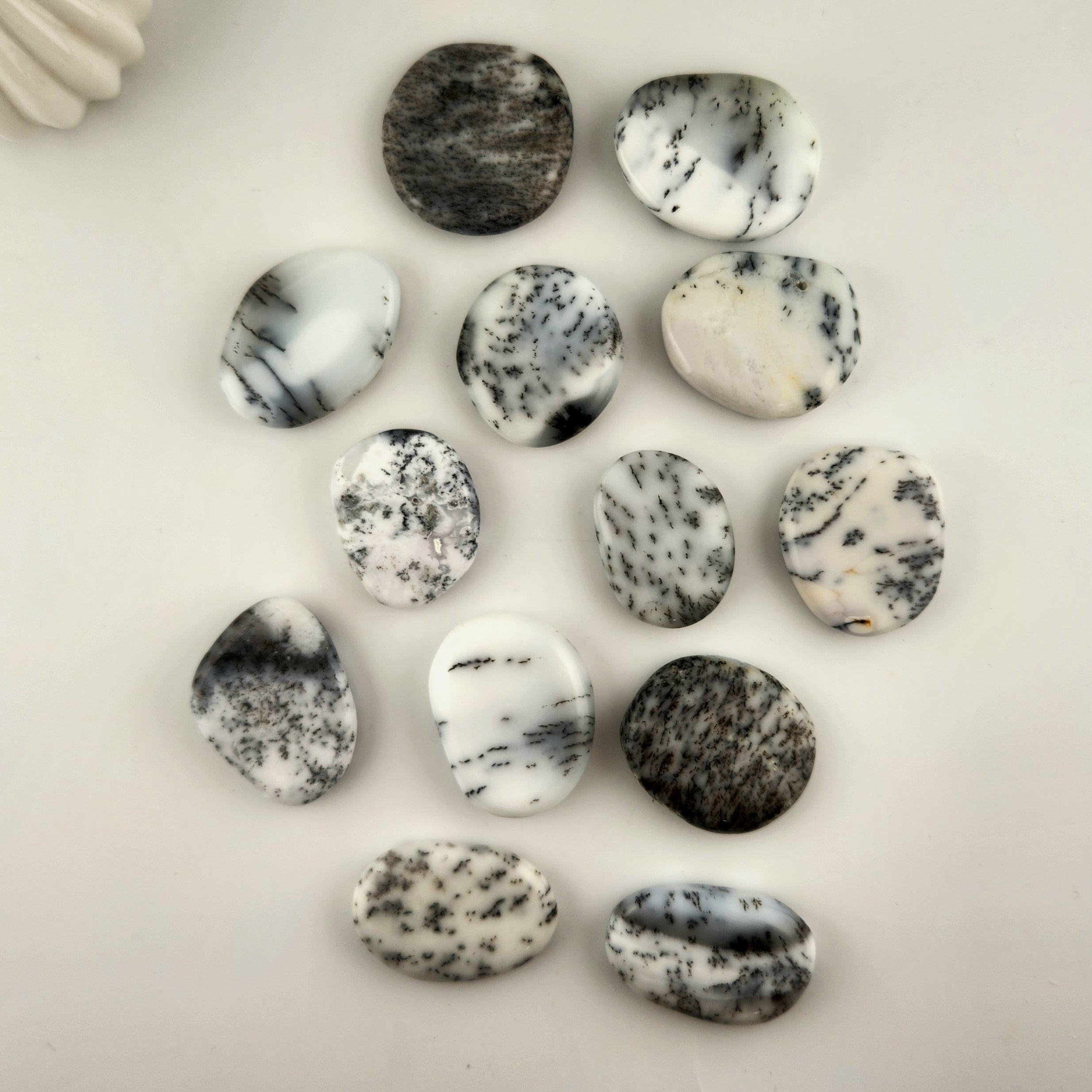 Dendritic Opal Flat Stone