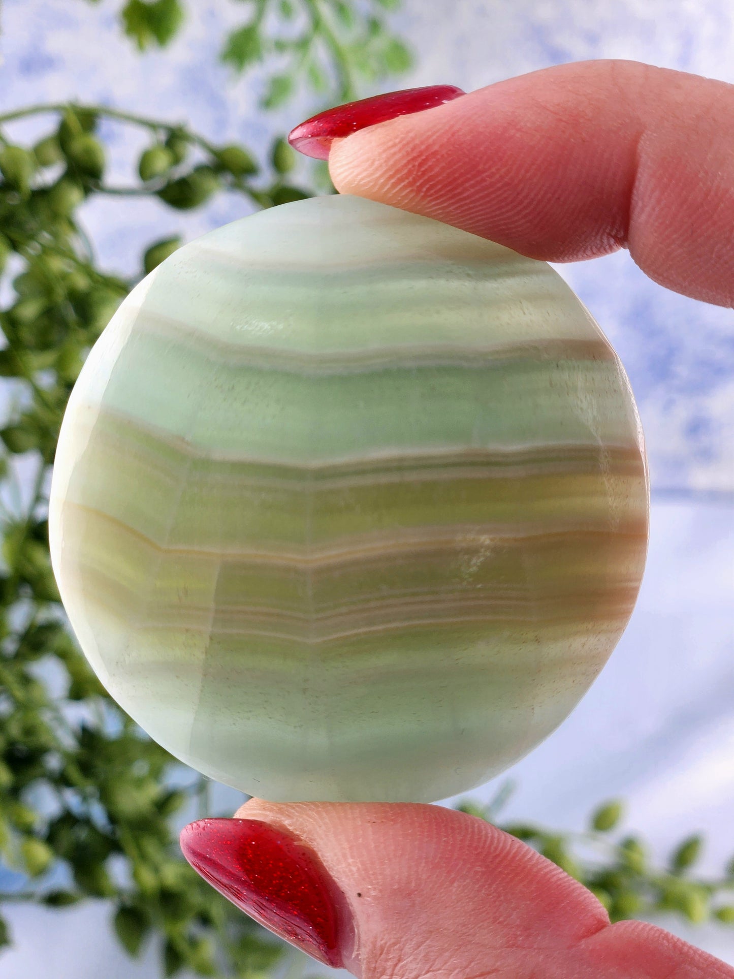 Pistacio Calcite Flat Stone