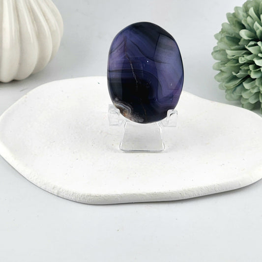 Blue Flower Agate Palmstone