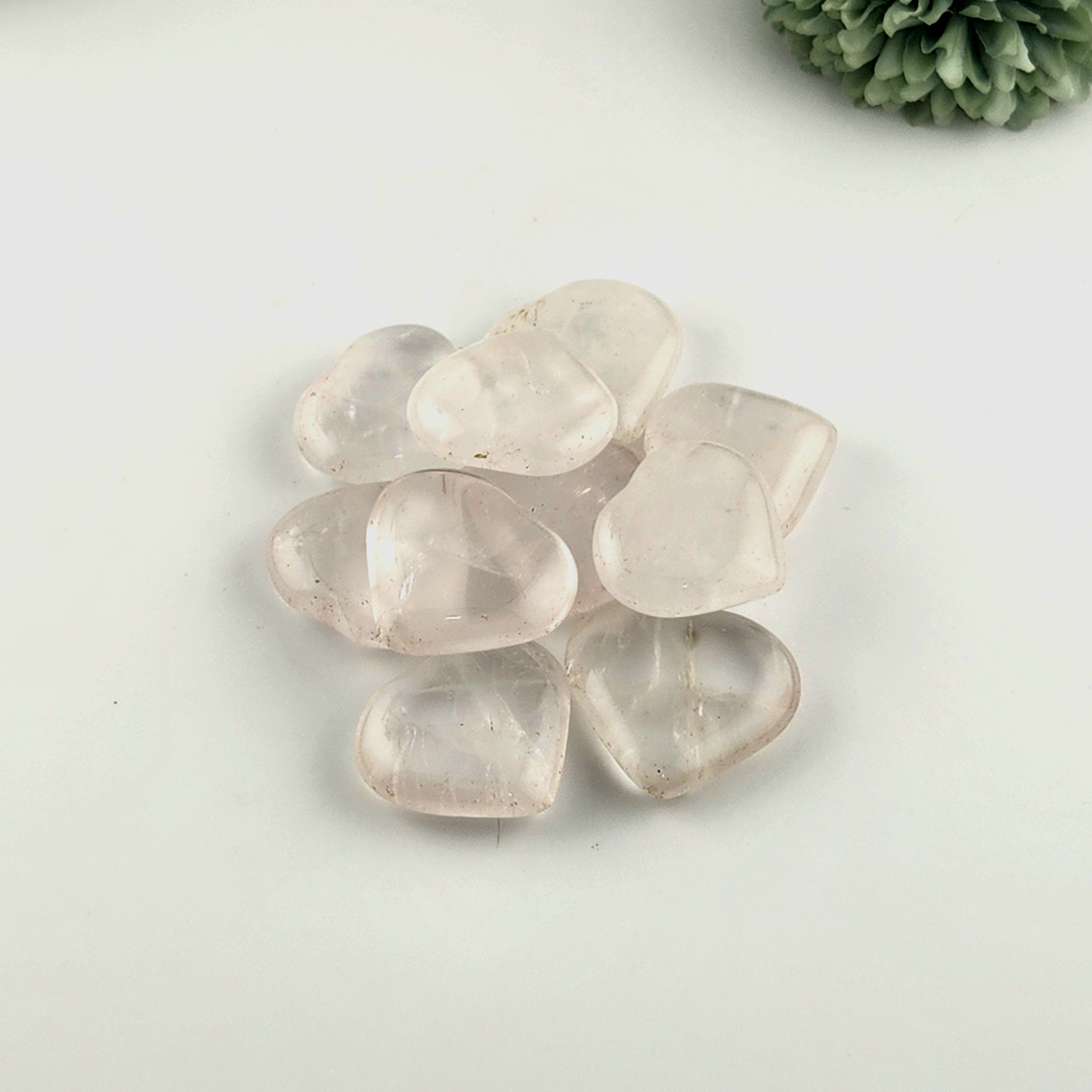 Ice Rose Quartz Mini Hearts
