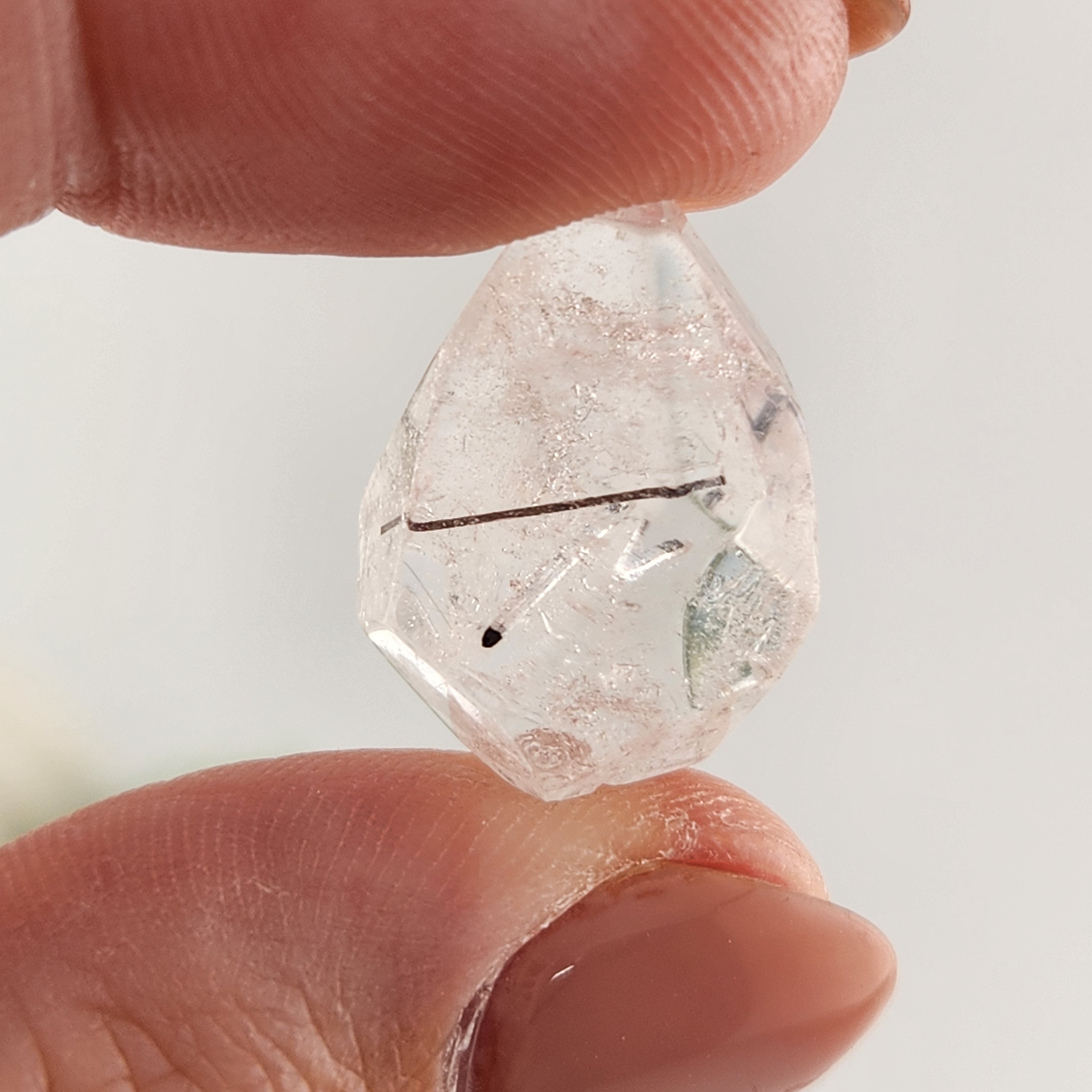 Black Rutile/Tourmaline Quartz Mini Freeform