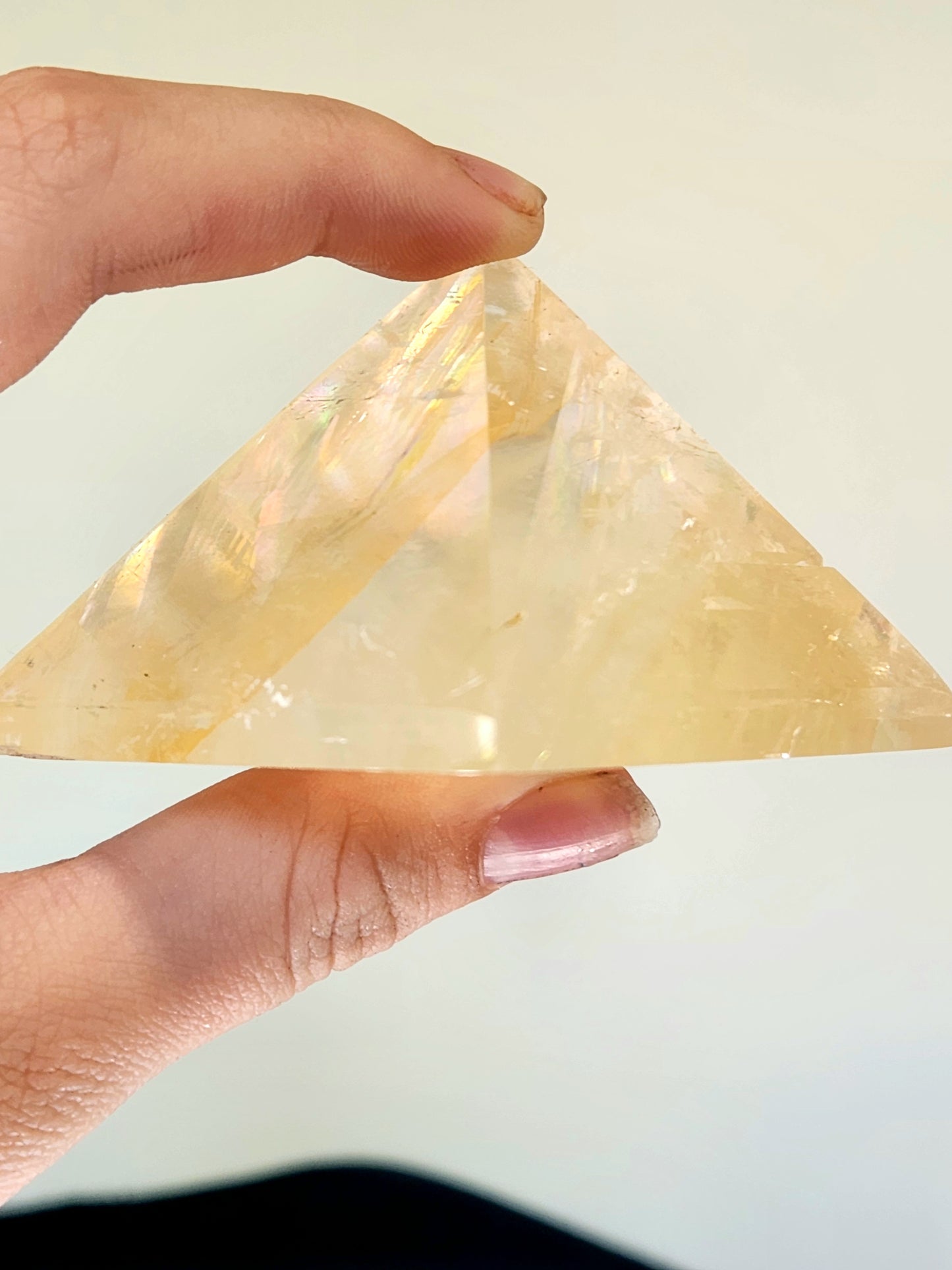 Optical Calcite Pyramid