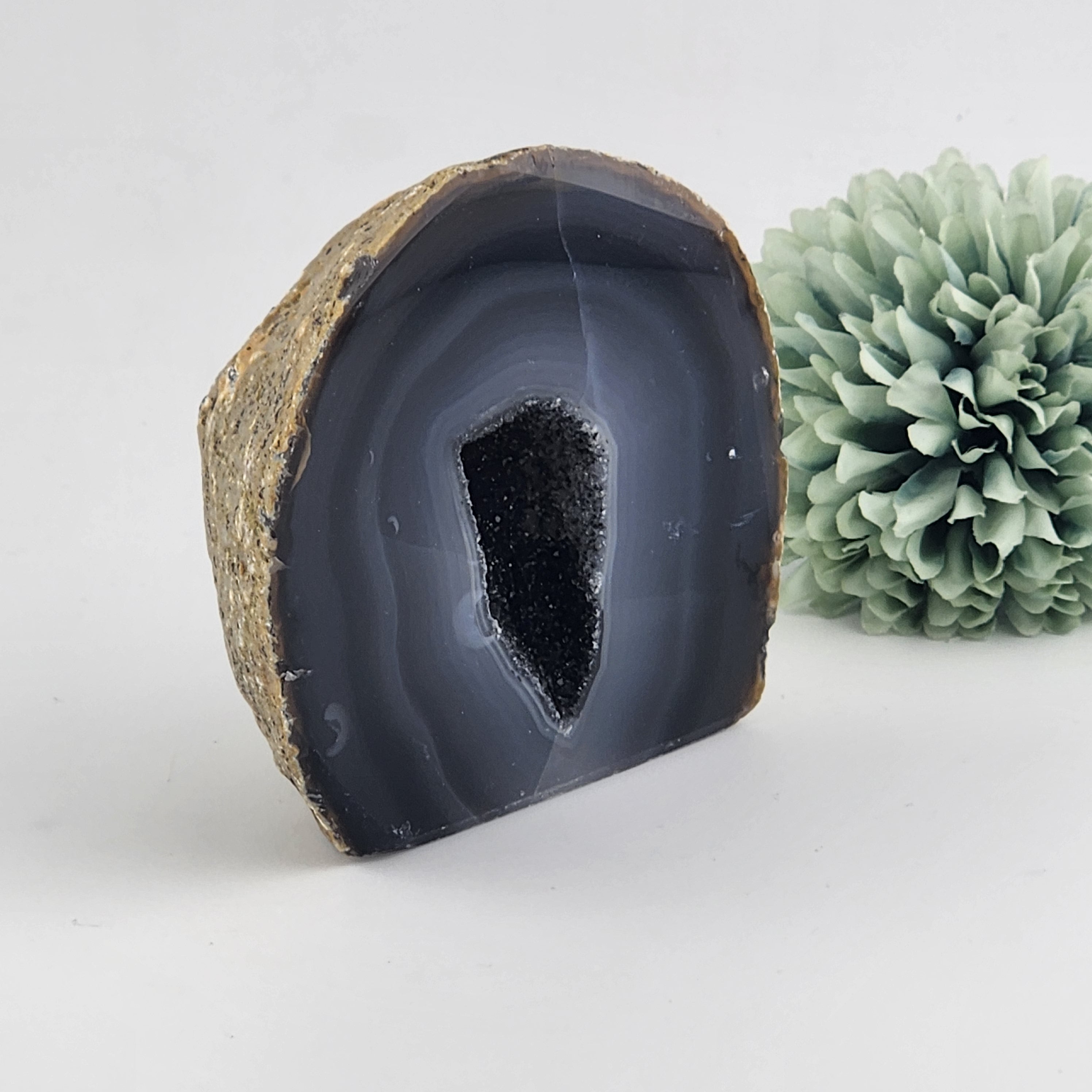 Dark Blue Druzy Agate Geode